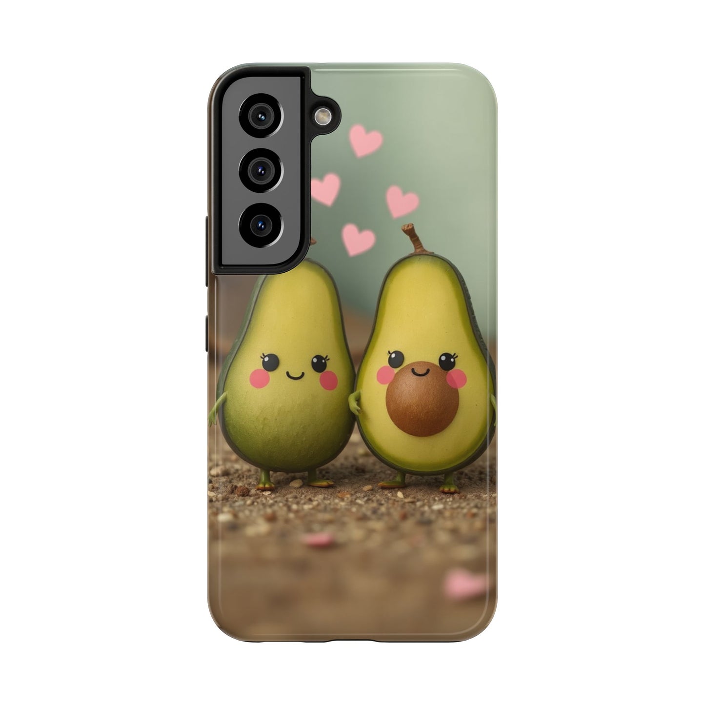 Cute Avocado Phone Case, Funny Tough Case, Quirky Phone Accessory, Gifts for Foodies, Valentine's Day Present