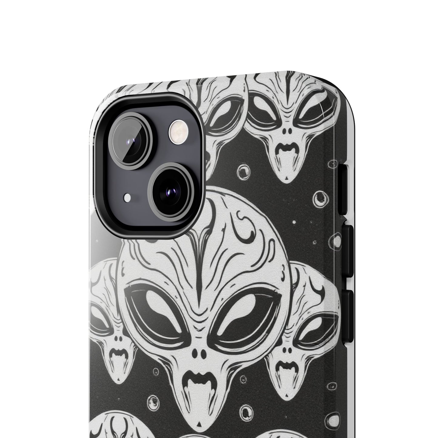 Alien Pattern Tough Phone Case - Durable Protection with Out-of-This-World Design