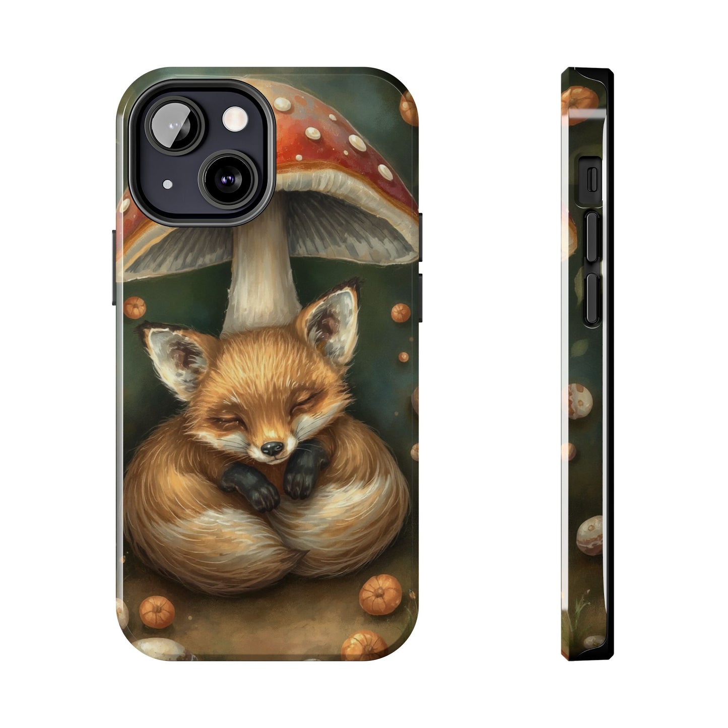 Cute Fox & Mushroom Phone Case - Tough Protective Cover