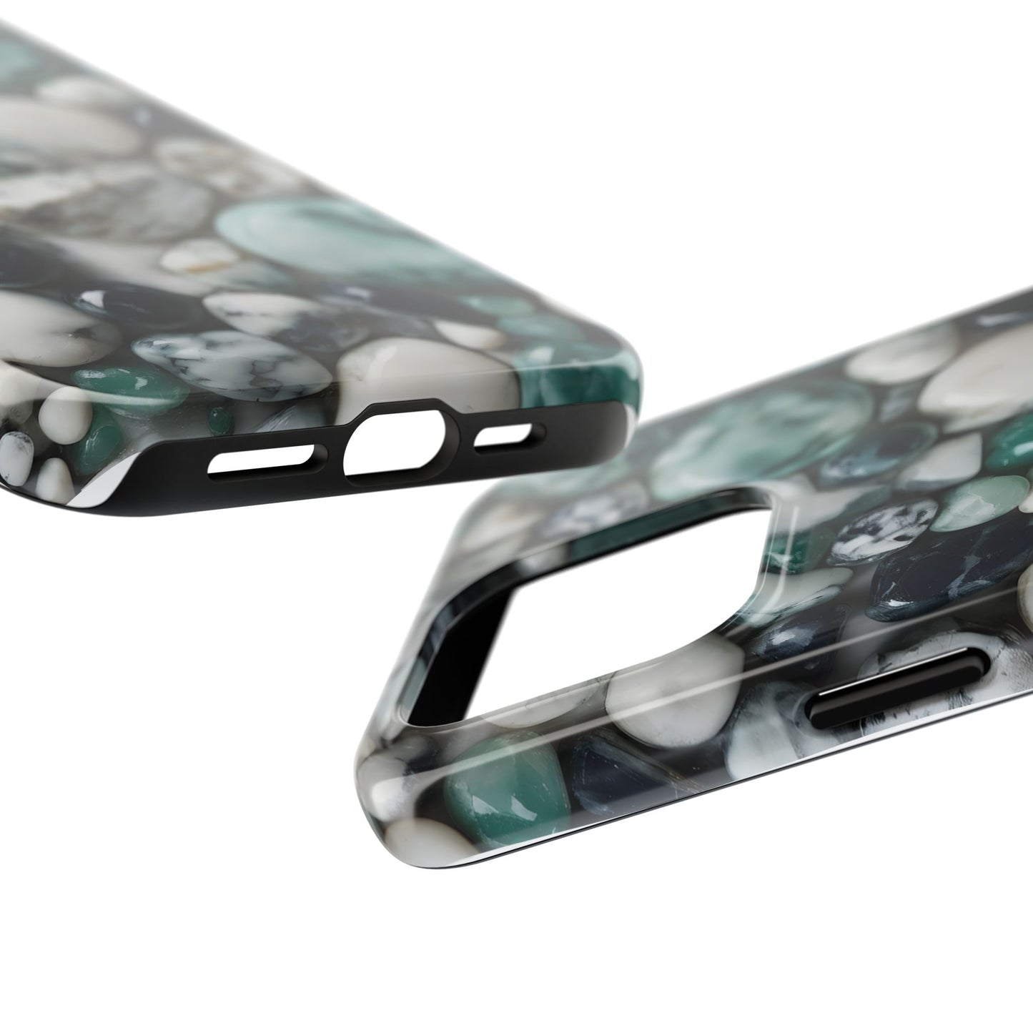 Small Rocks Pattern Tough Phone Case - Stylish & Durable Protection - for iPhone