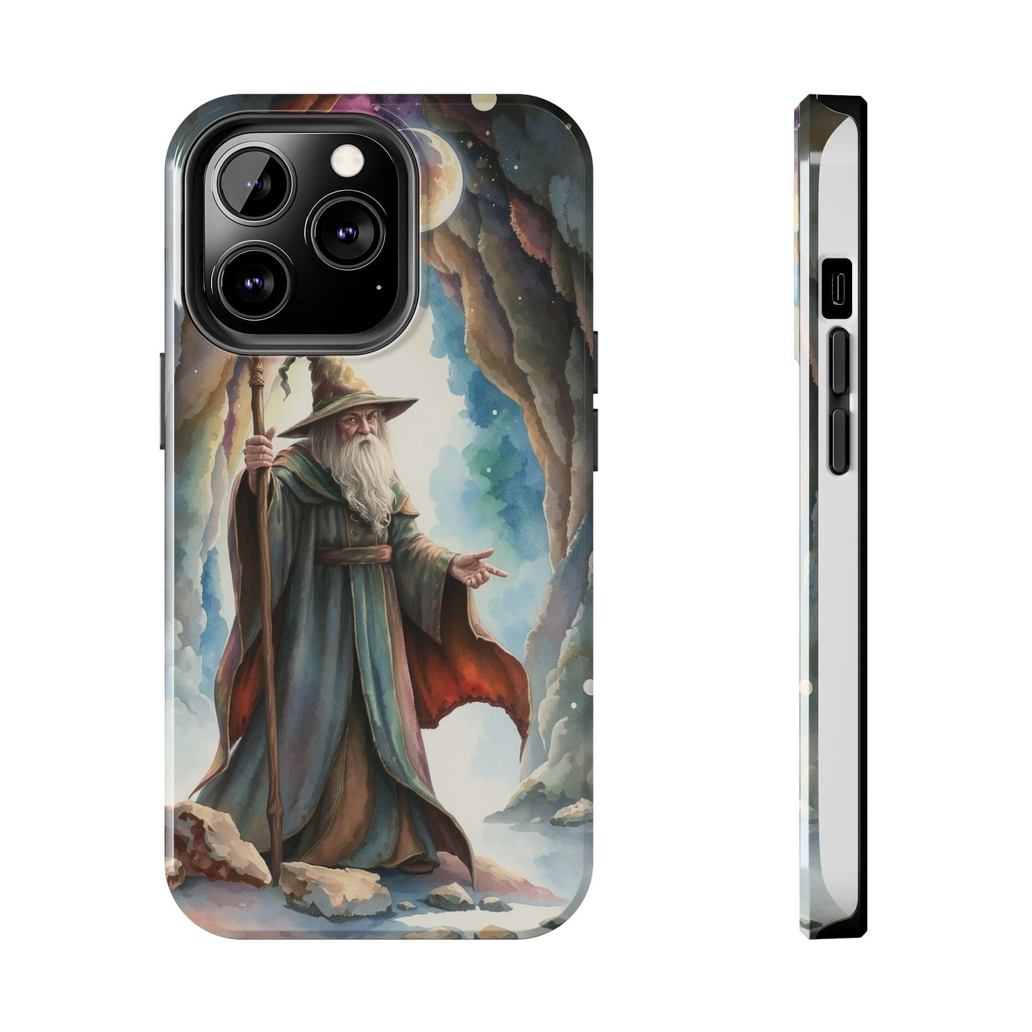 Magical Wizard Phone Case - Tough, Durable Phone Cover for Fantasy Lovers, Geek Gift, Unique Design, Celestial Phone Accessory
