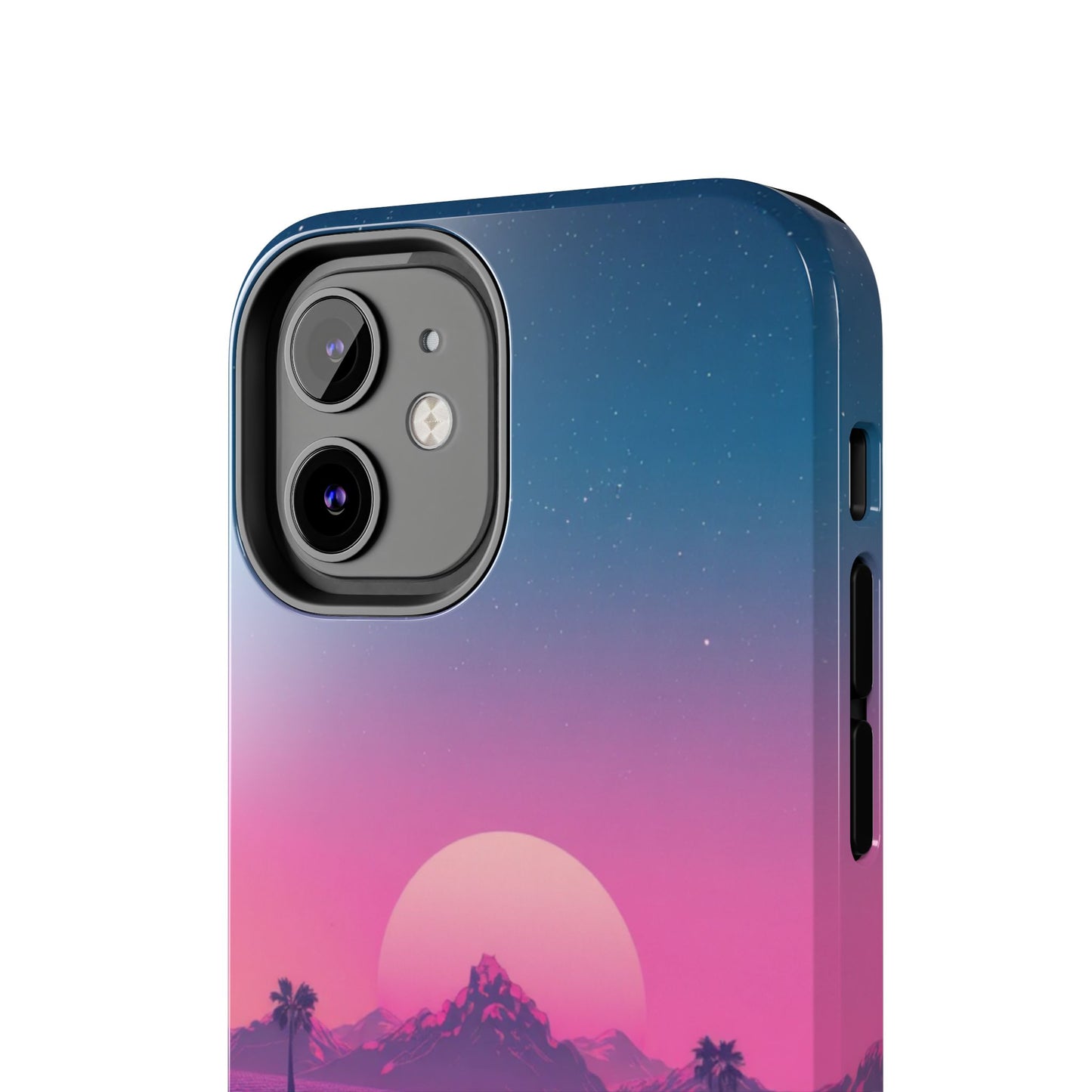 Retro Aesthetic Tough Phone Case - Vibrant Sunset Design