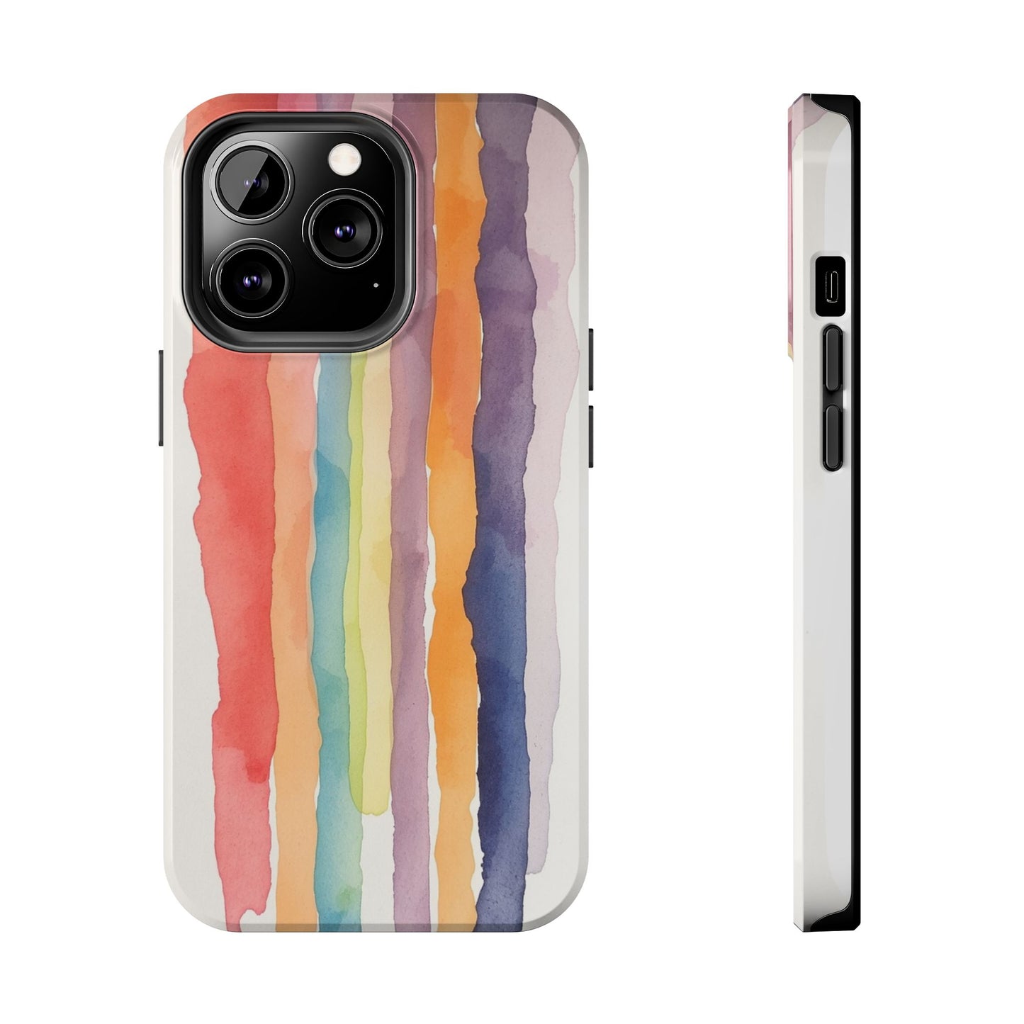 Colorful Watercolor Tough Phone Case - Stylish and Durable Cover for Creative Souls