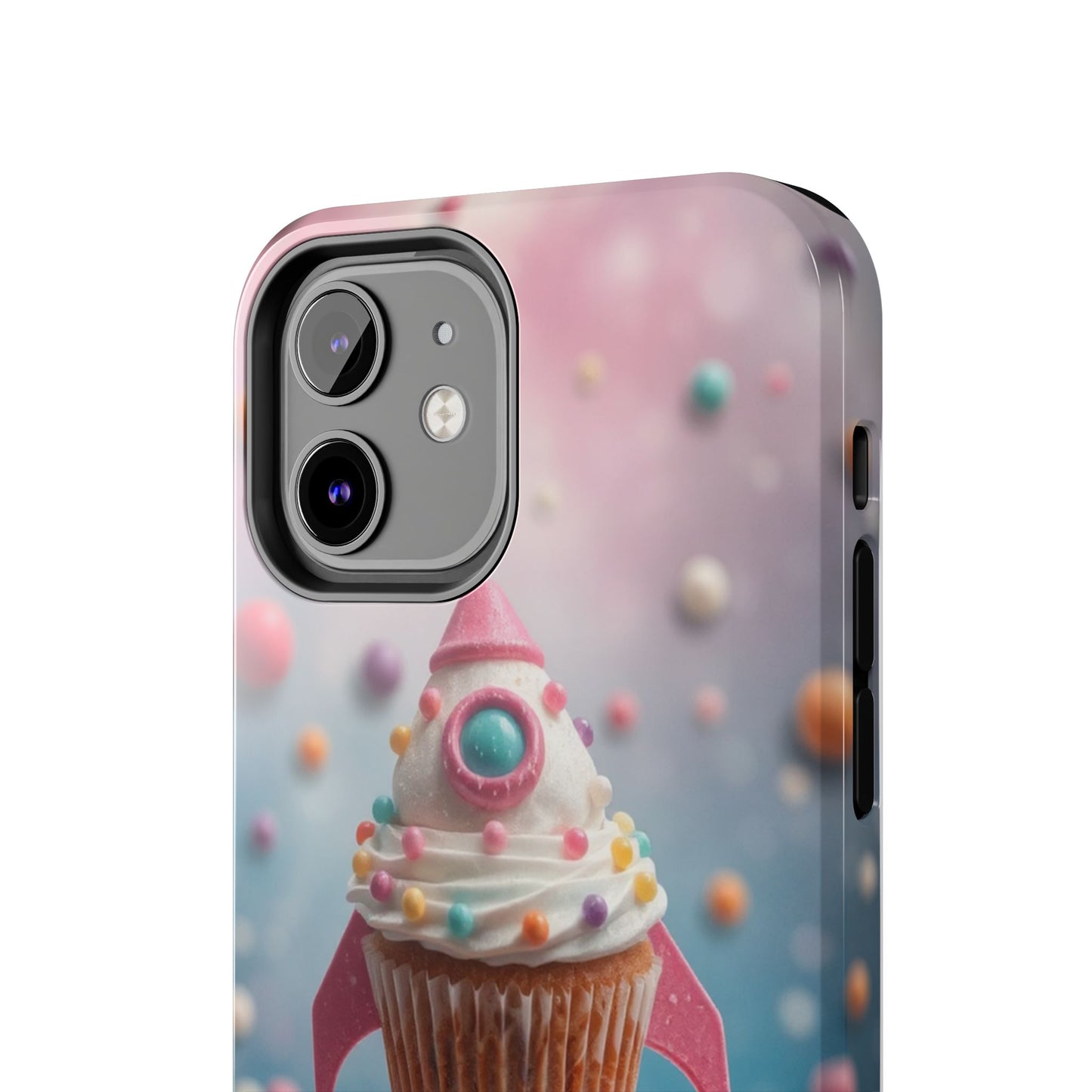 Whimsical Rocket Cupcake Phone Case - Fun Protective Case for Kids and Teens