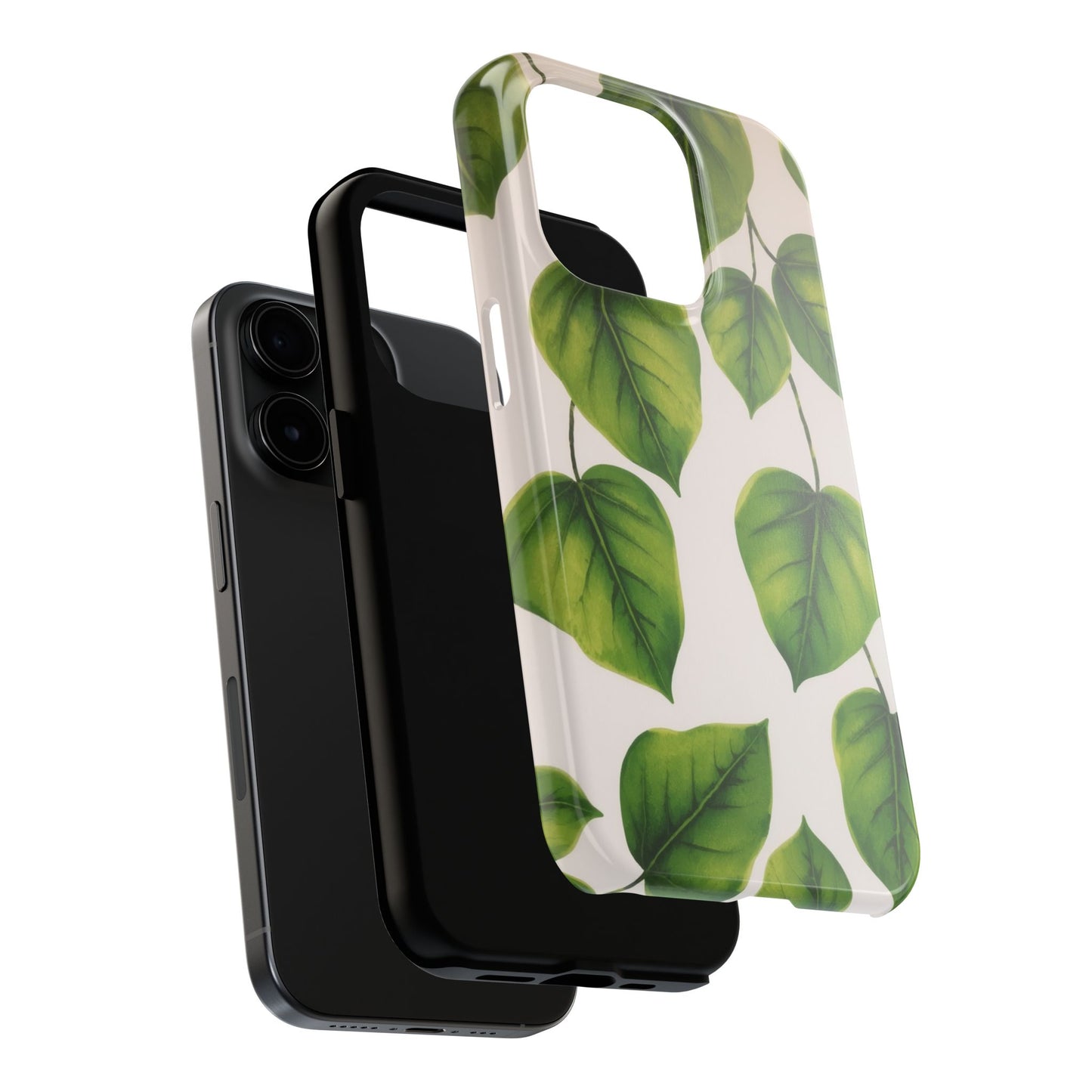 Tough Phone Cases with Green Leaf Design | Eco-Friendly Protection for Nature Lovers
