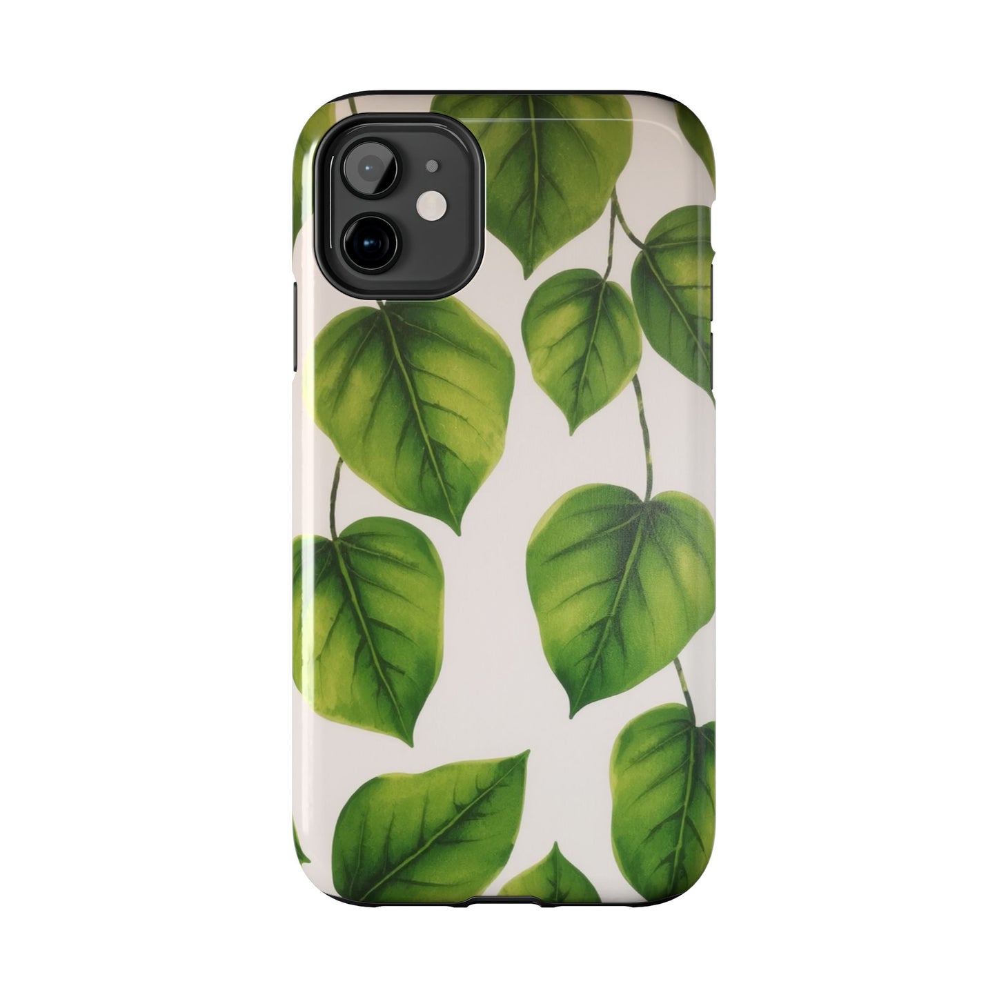Tough Phone Cases with Green Leaf Design | Eco-Friendly Protection for Nature Lovers