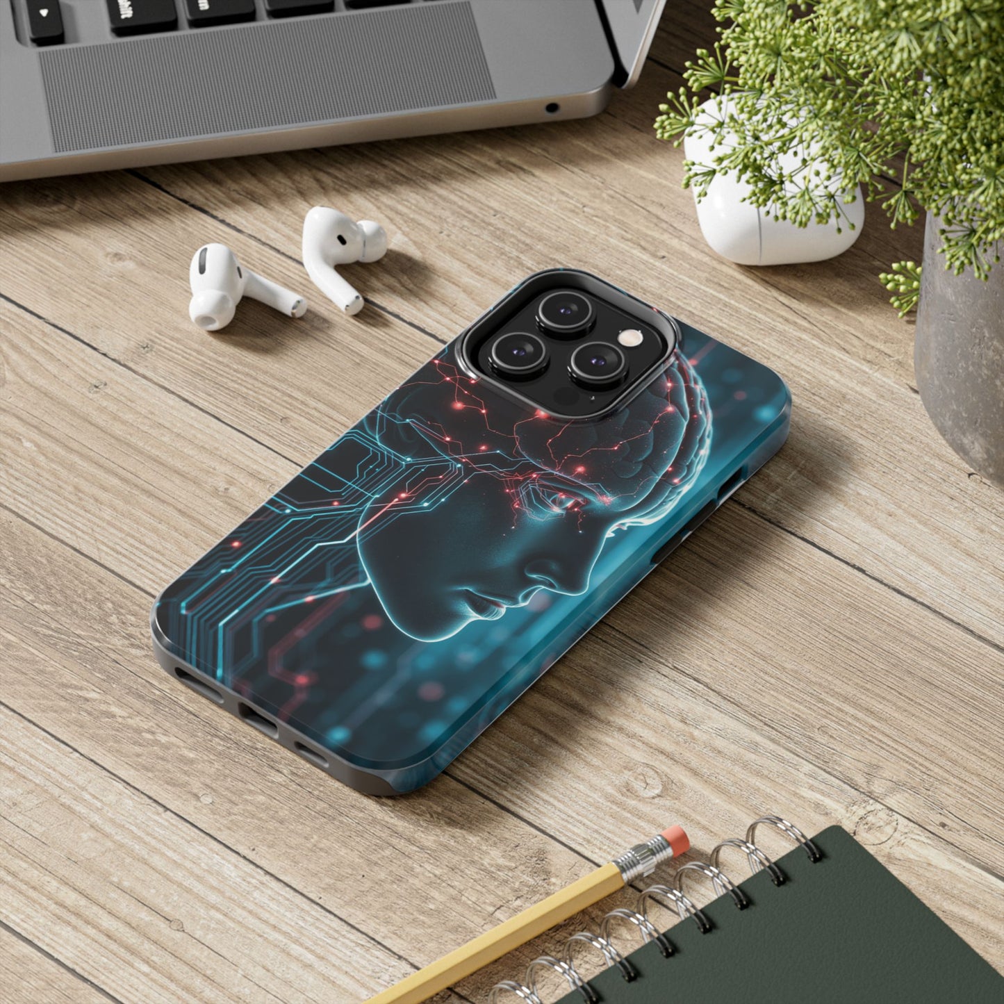 Futuristic Brain Design Tough Phone Case