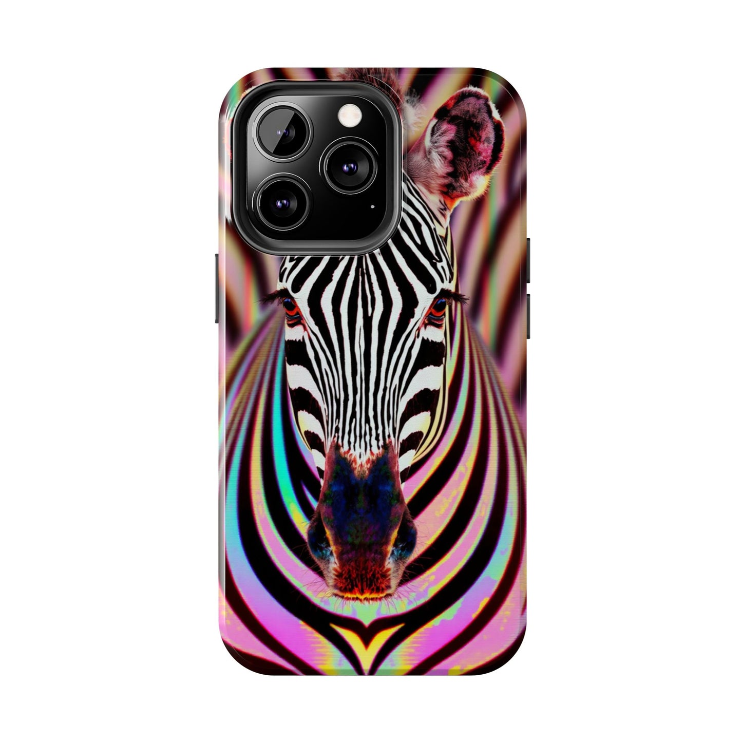 Vibrant Zebra Tough Phone Case - Unique Animal Design for Wild Spirit