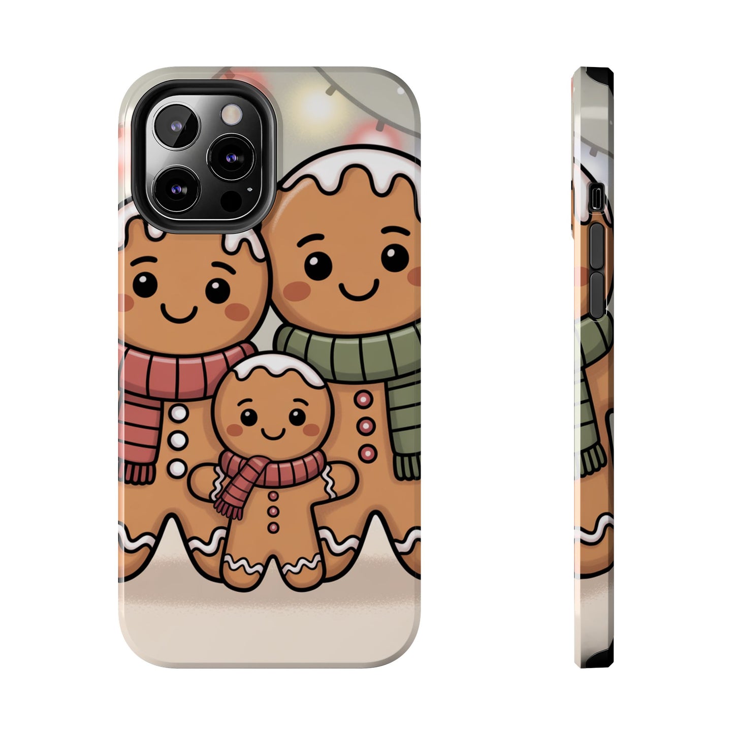 Gingerbread Cartoon Family Tough Phone Case – Festive Holiday Protection