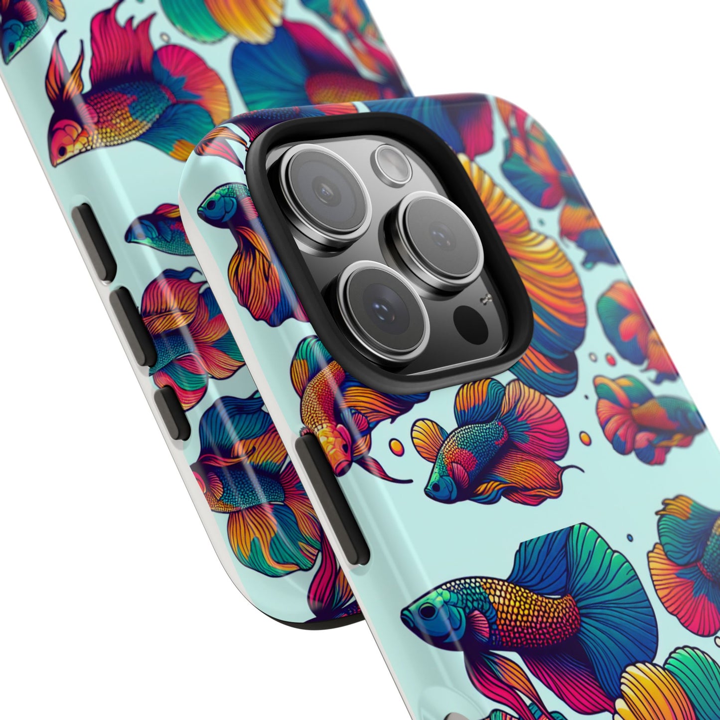 Colorful Fish Pattern Tough Phone Case - Aquatic Lovers - for iPhone