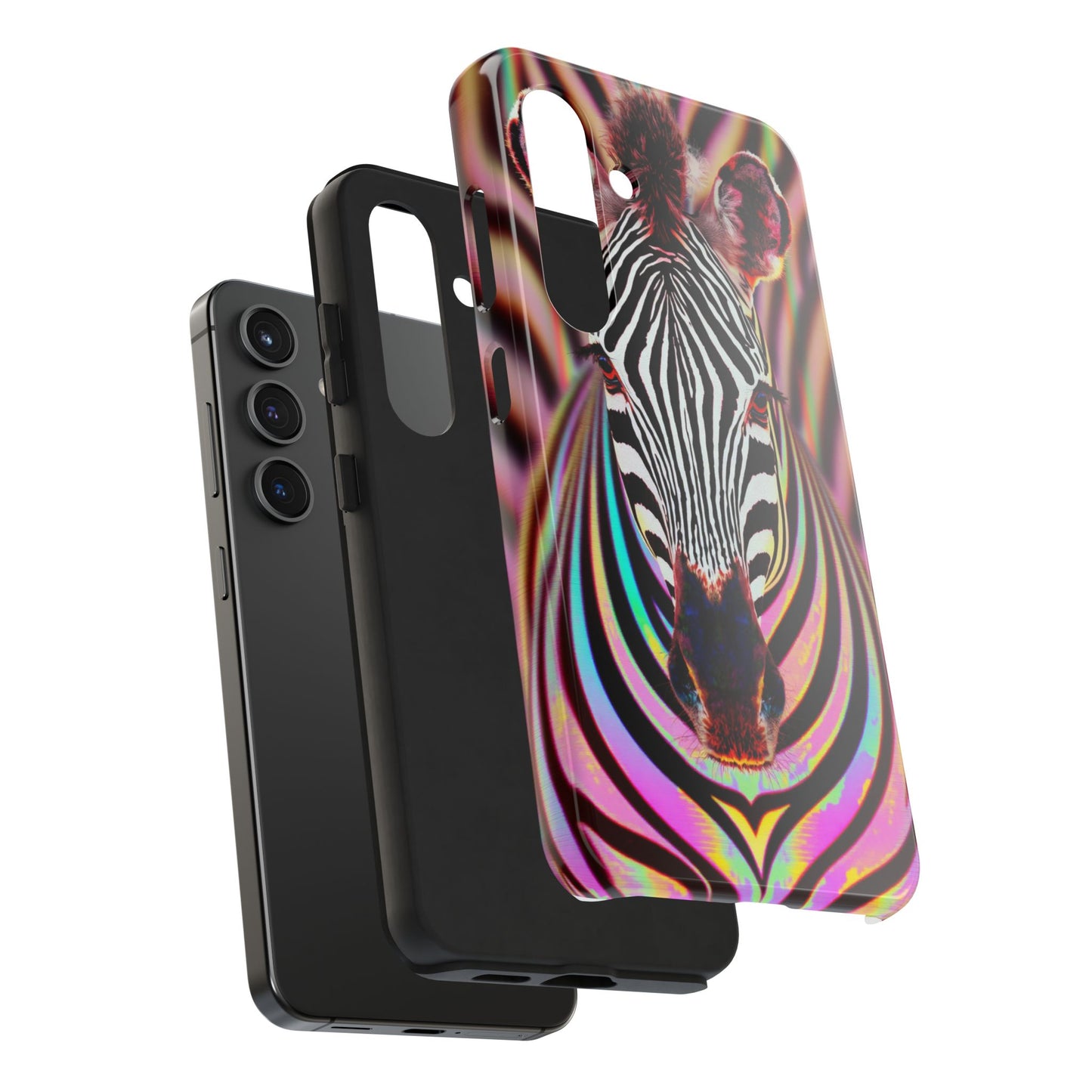 Vibrant Zebra Tough Phone Case - Unique Animal Design for Wild Spirit