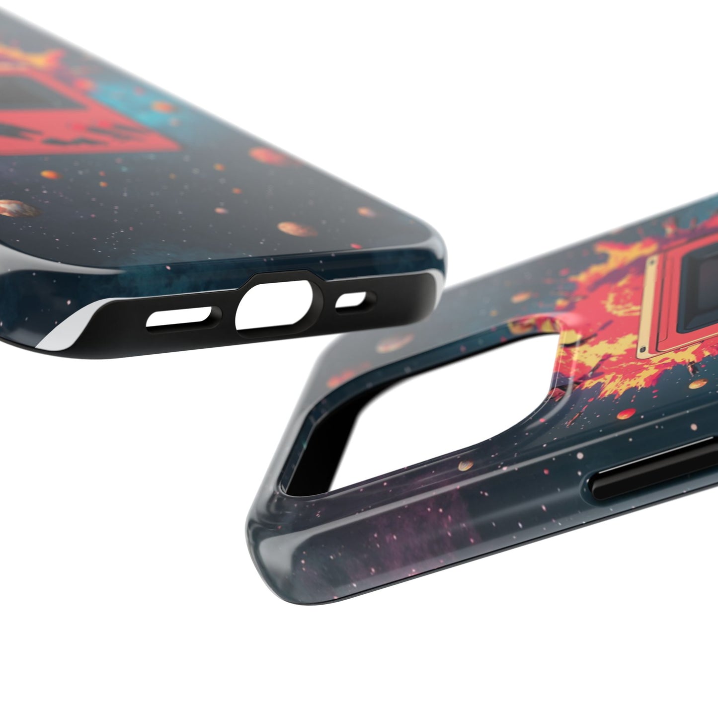 Retro Gaming Tough Phone Case - Space Adventure Design