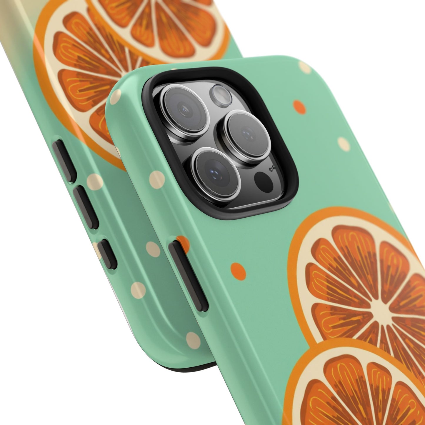 Citrus Vibe Tough Phone Case - Fun Orange Slice Design