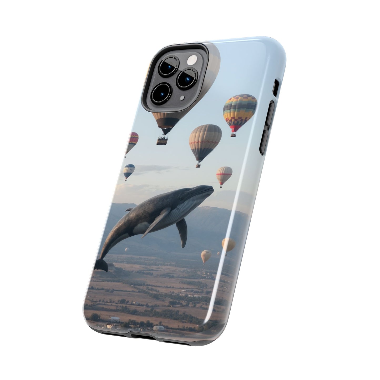 Whale Hot Air Balloon Tough Phone Case - Adventure & Nature Lovers