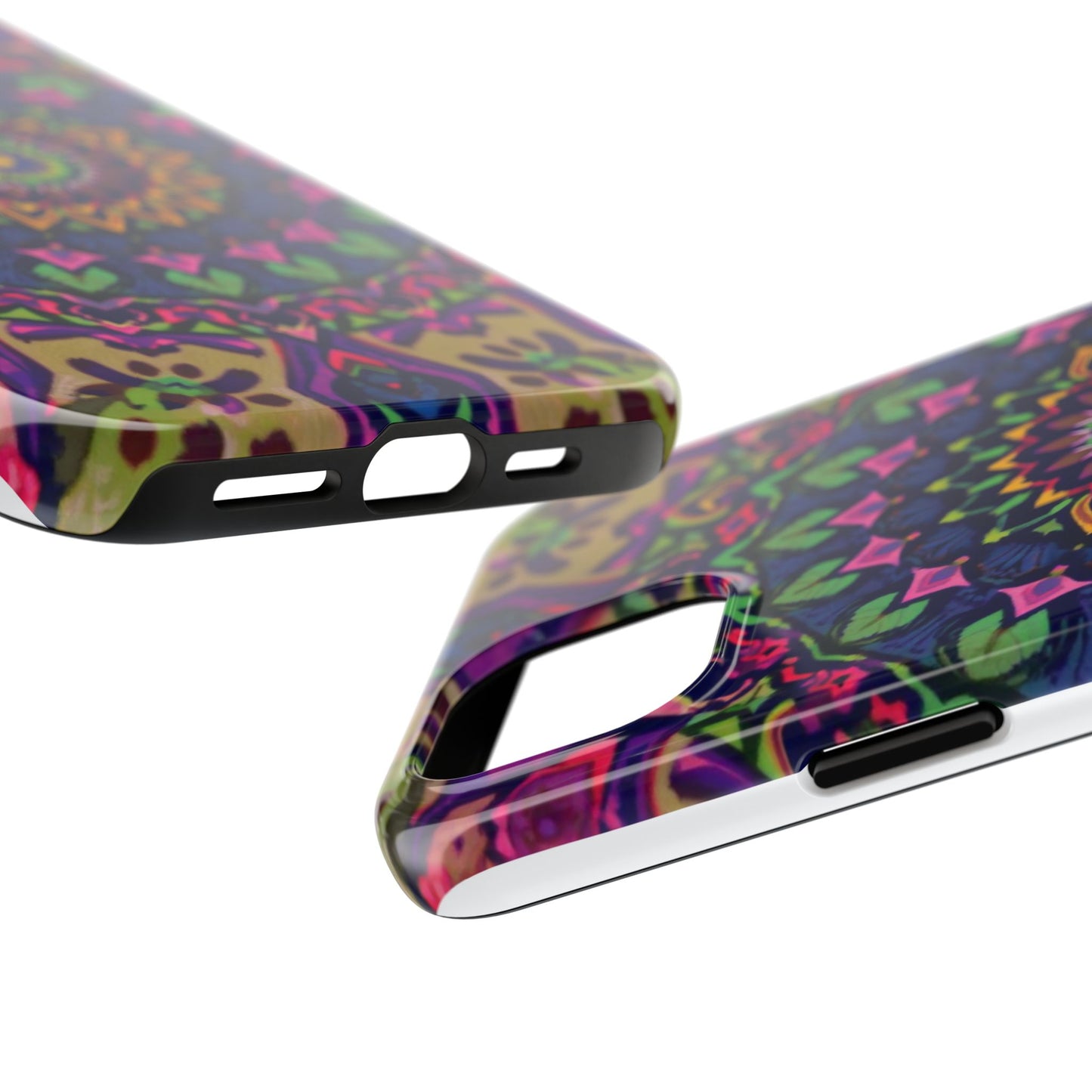 Vibrant Mandala Tough Phone Case - Colorful, Purple Fusion, Durable Protection for Your Device - for iPhone