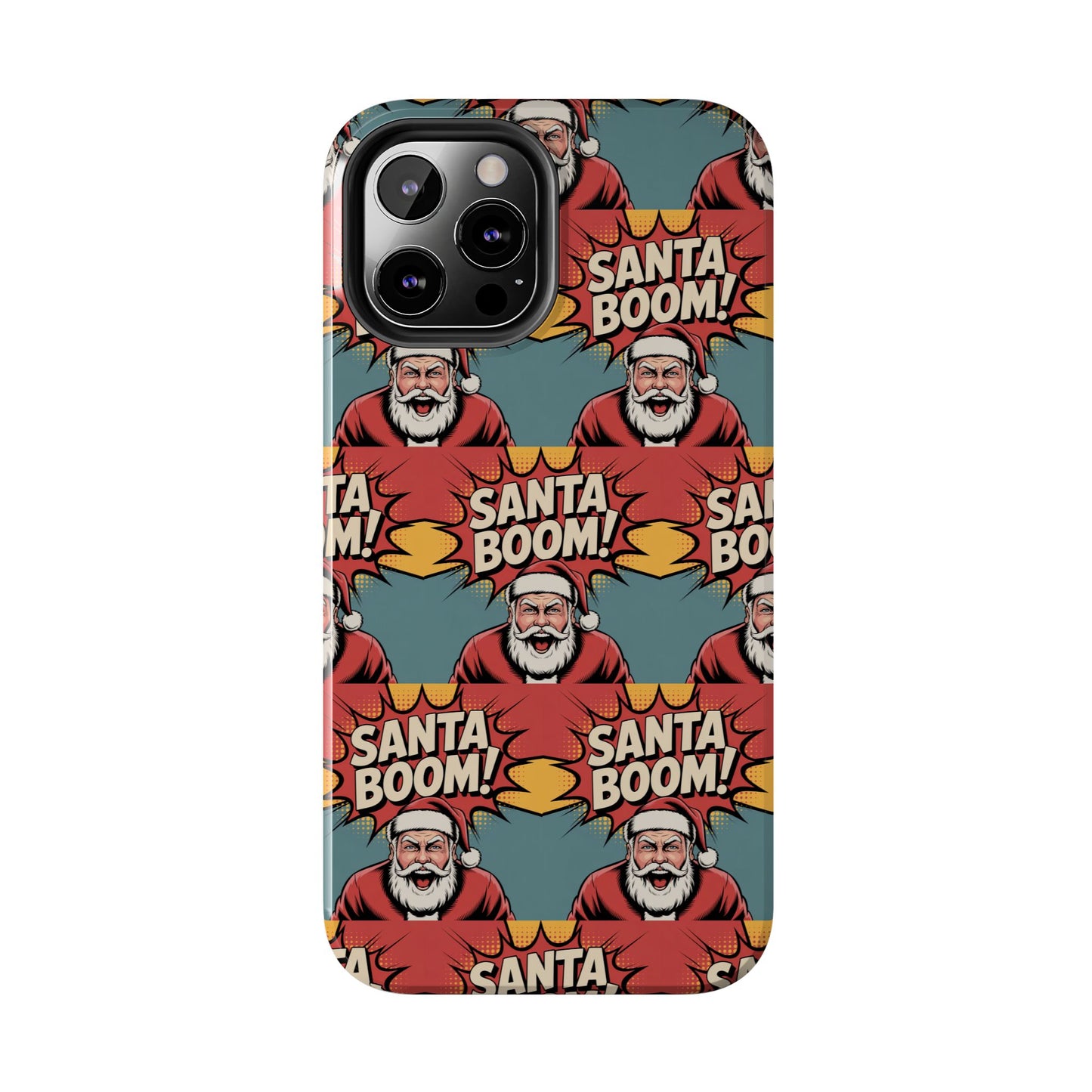 Festive Santa Boom Pattern Tough Phone Case