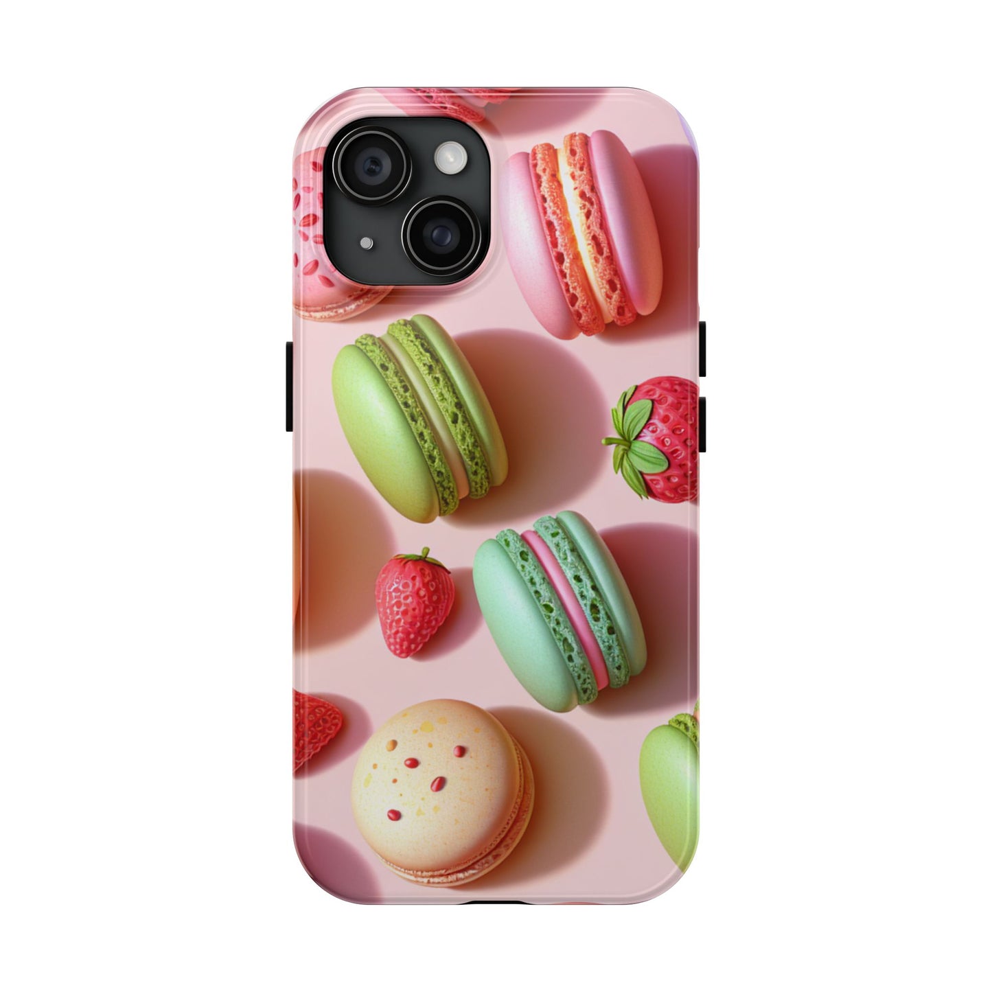 Macaron-Inspired Tough Phone Cases - Colorful Sweet Design - for iPhone