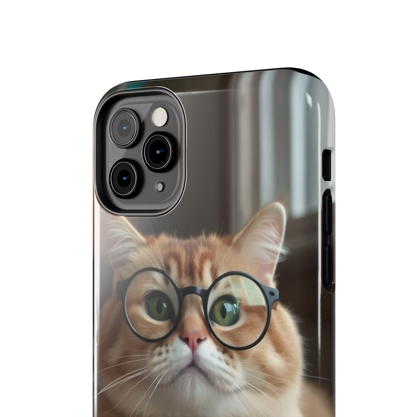 Cute Cat Glasses Tough Phone Case - Fun & Stylish Protection for Cat Lovers