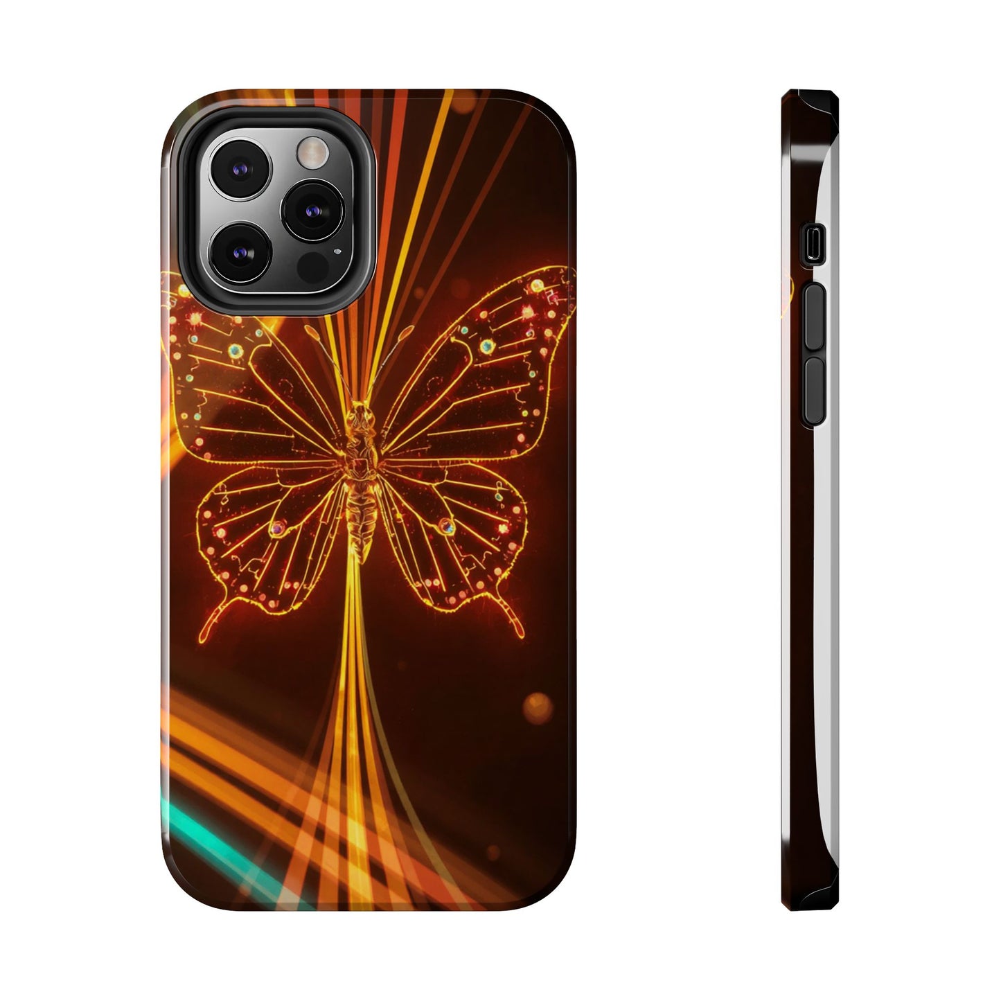 Elegant Butterfly Tough Phone Case - Stylish Protection for Nature Lovers