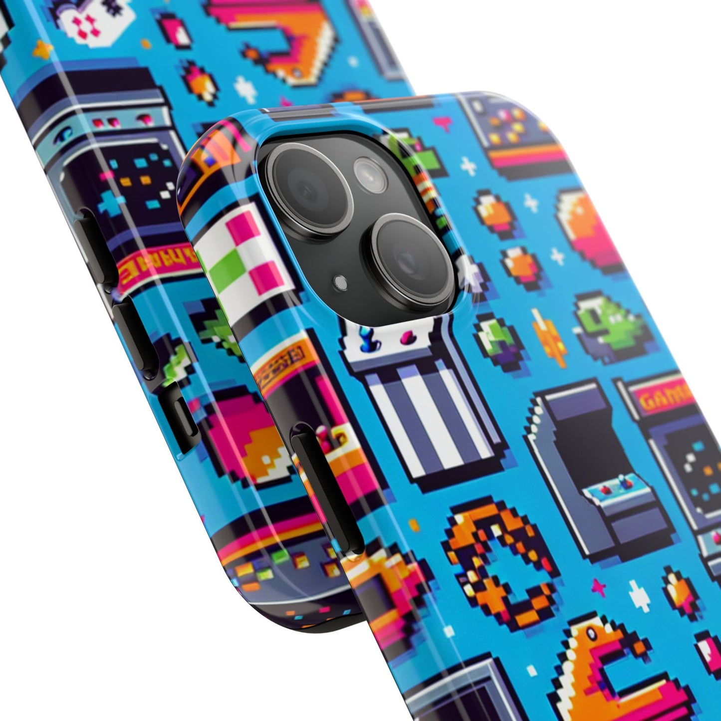 Retro Gaming Tough Phone Case - Pixel Art Design for Gamers - for iPhone