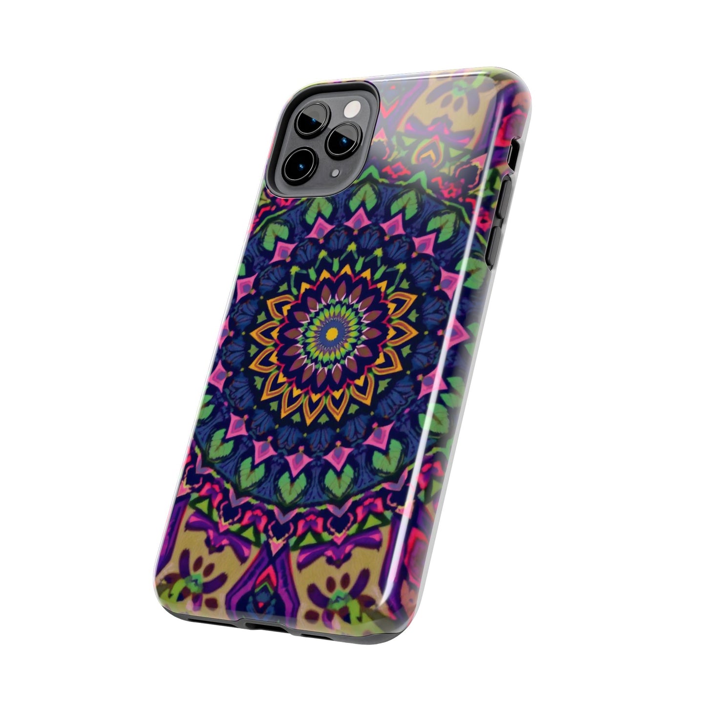 Vibrant Mandala Tough Phone Case - Colorful, Purple Fusion, Durable Protection for Your Device - for iPhone