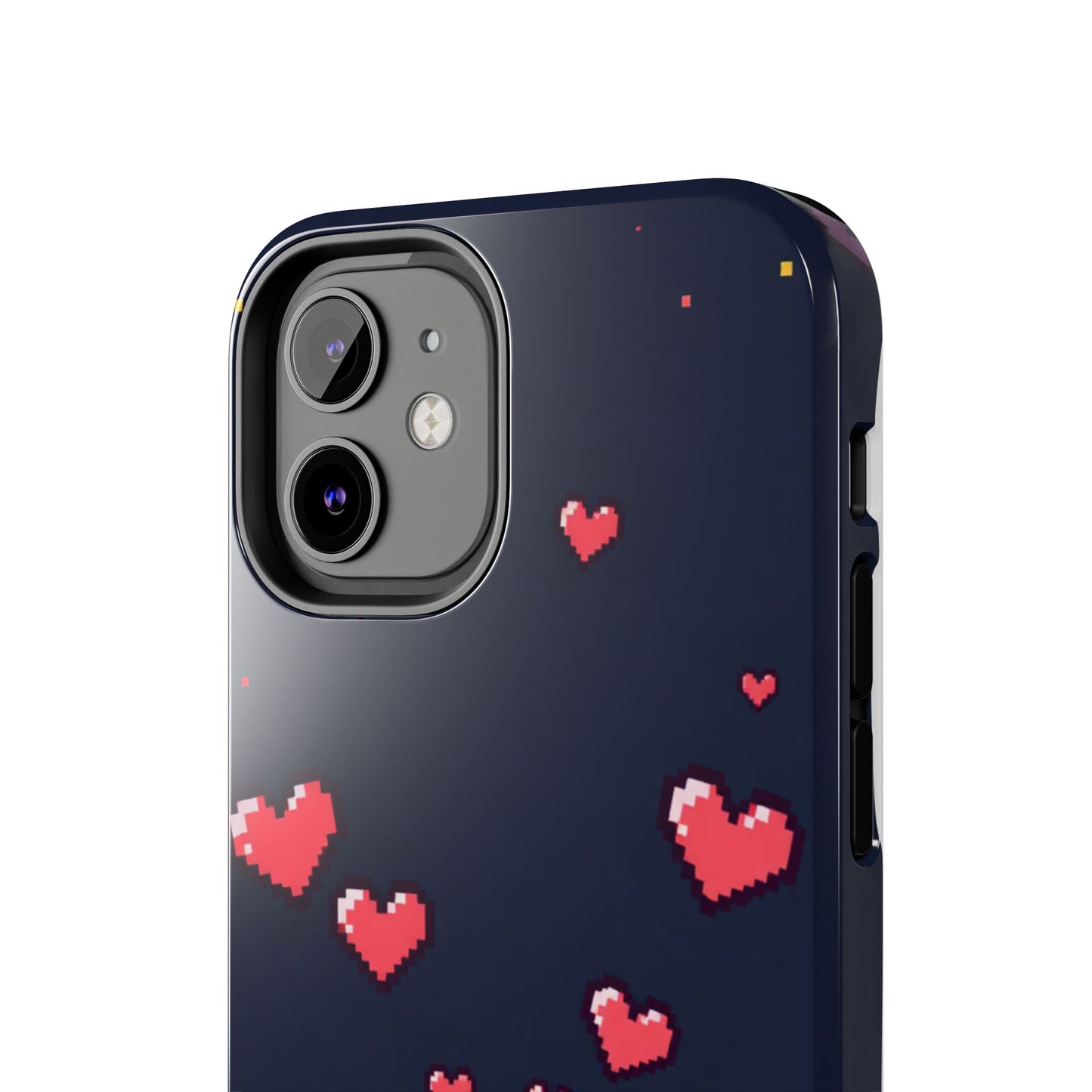 Pixel Heart Tough Phone Case - Retro Gamer Style for Valentine's Day