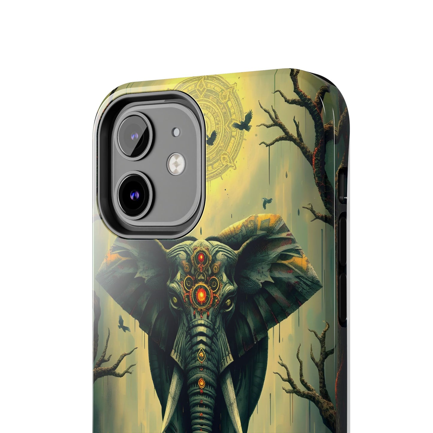 Mystical Forest Elephant Tough Phone Case | Vibrant Design for Nature Lovers - for iPhone
