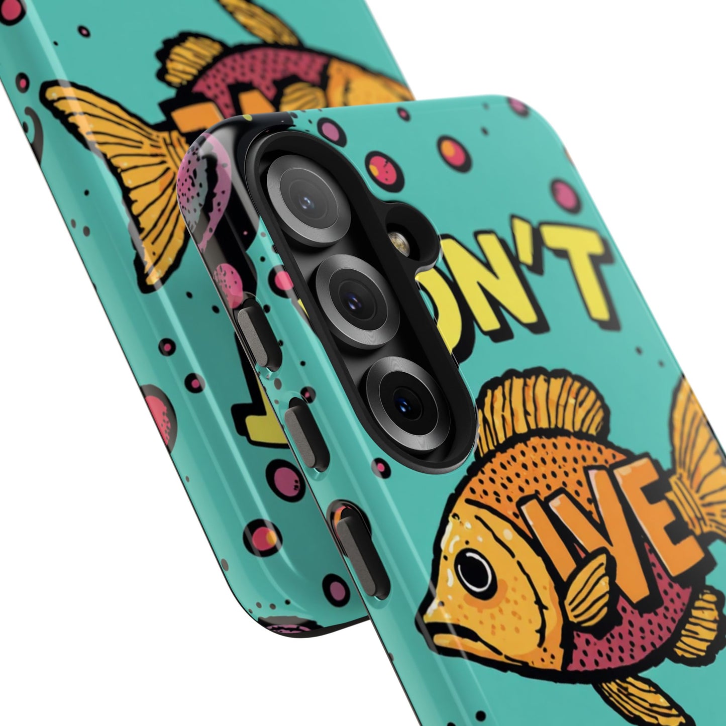 Catchy Fish-Themed Tough Phone Cases, Unique Gift for Fish Lovers, Durable Protection for Phones, Fun Aquatic Design, Ideal for Holidays