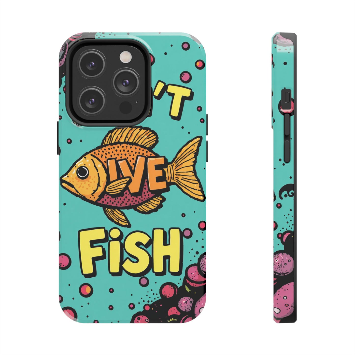 Catchy Fish-Themed Tough Phone Cases, Unique Gift for Fish Lovers, Durable Protection for Phones, Fun Aquatic Design, Ideal for Holidays