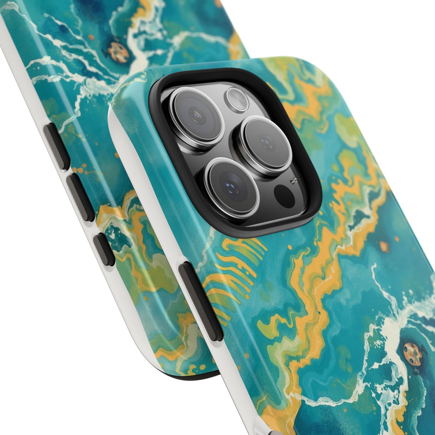 Ocean Wave Tough Phone Case – Durable Protection with Abstract Art Design