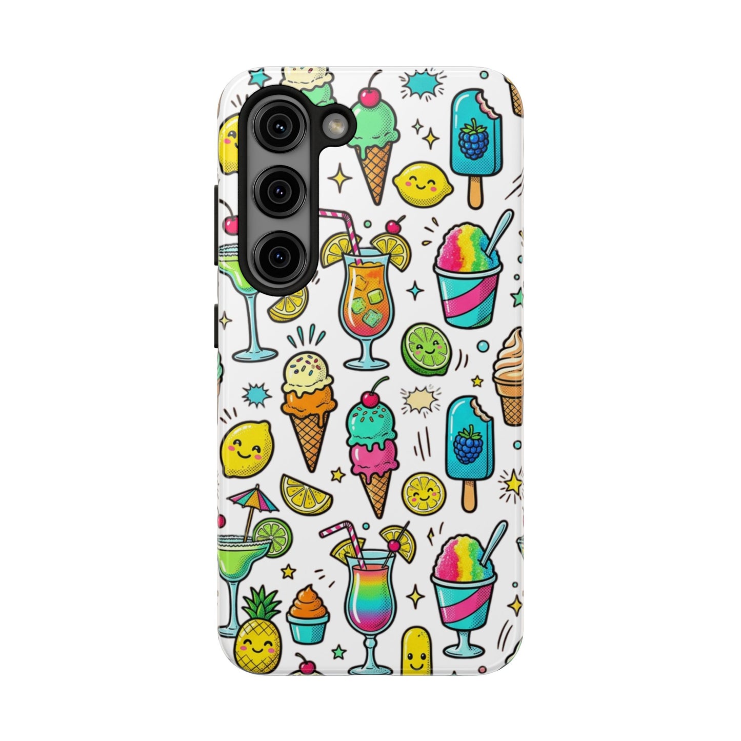Tough Phone Case — Summer Ice Cream & Cocktails Pattern