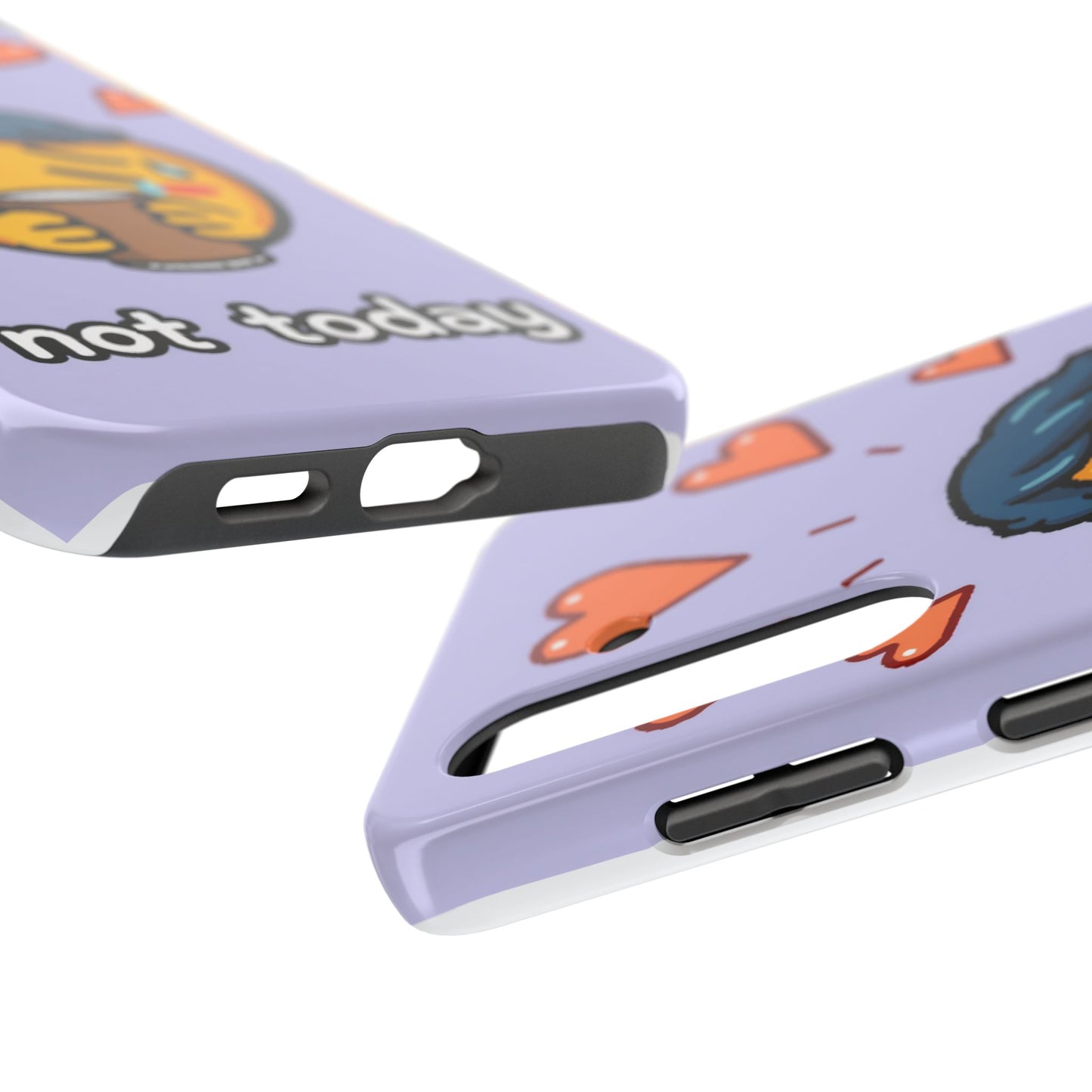 Cute Tough Phone Case - 'Not Today' Emoji Design