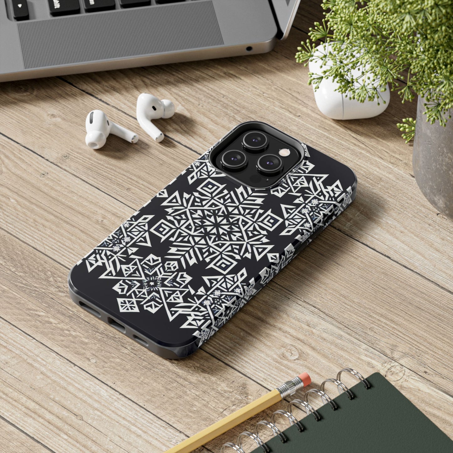 Winter Wonderland Tough Phone Case - Digital Snowflake - for iPhone