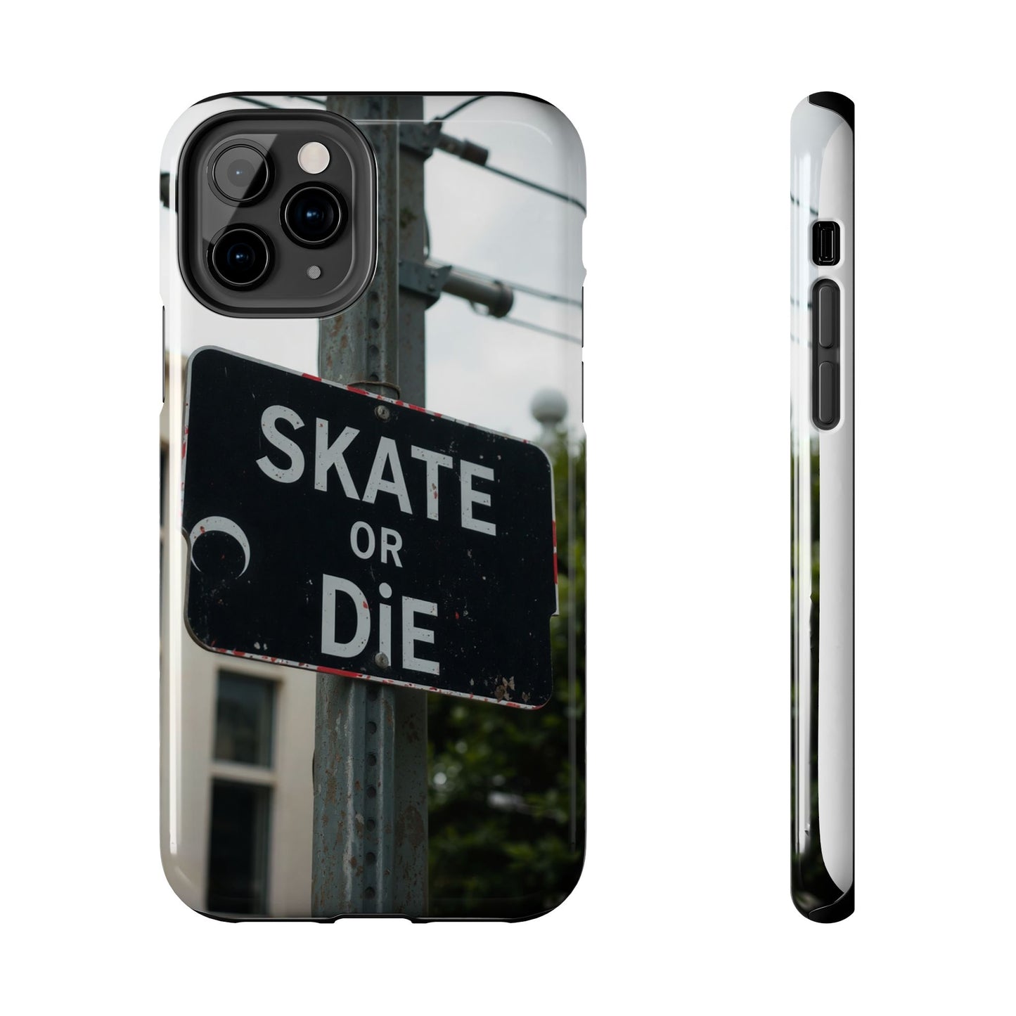 Black Sign Skate or Die Design - Tough Phone Case for iPhone