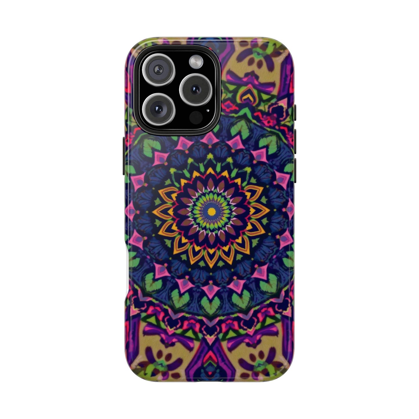 Vibrant Mandala Tough Phone Case - Colorful, Purple Fusion, Durable Protection for Your Device - for iPhone
