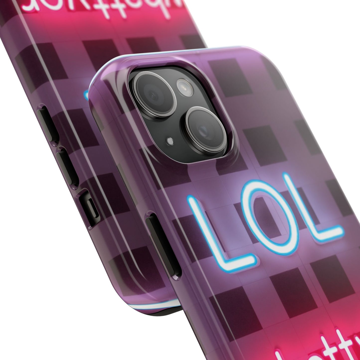 Neon Vibe Tough Phone Case - 'LOL Whatevr' Design for Trendsetters