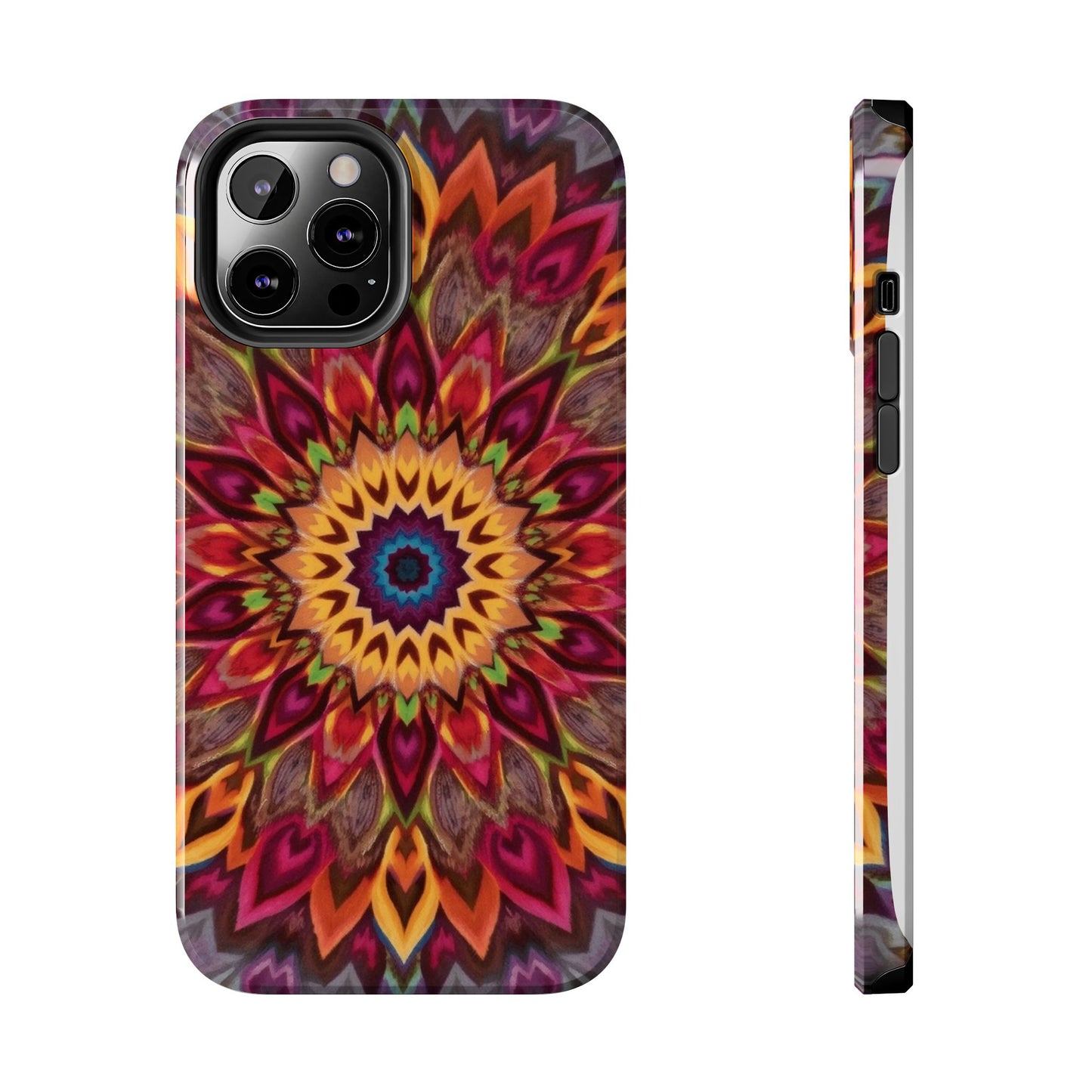 Vibrant Floral Mandala Tough Phone Case | Stylish and Durable Protection - for iPhone