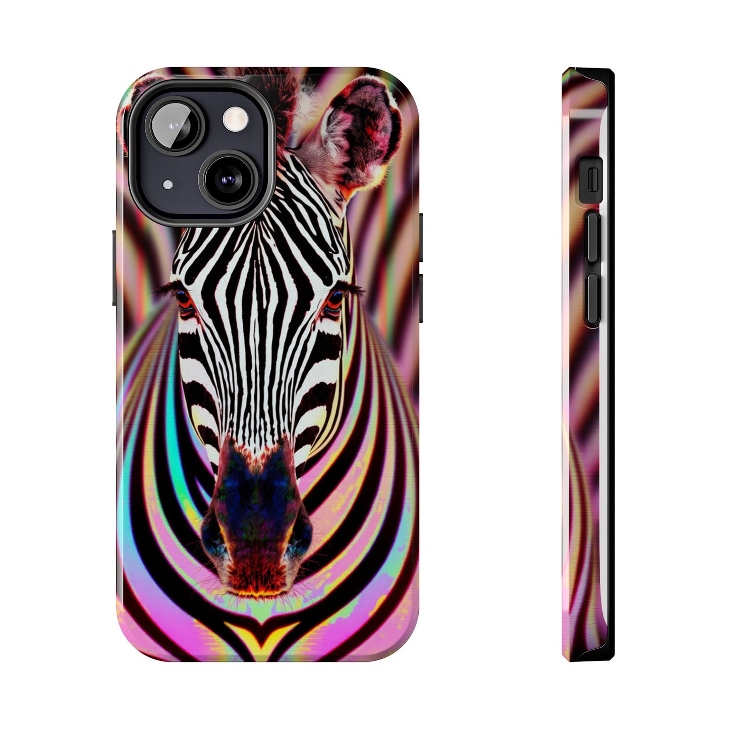 Vibrant Zebra Tough Phone Case - Unique Animal Design for Wild Spirit