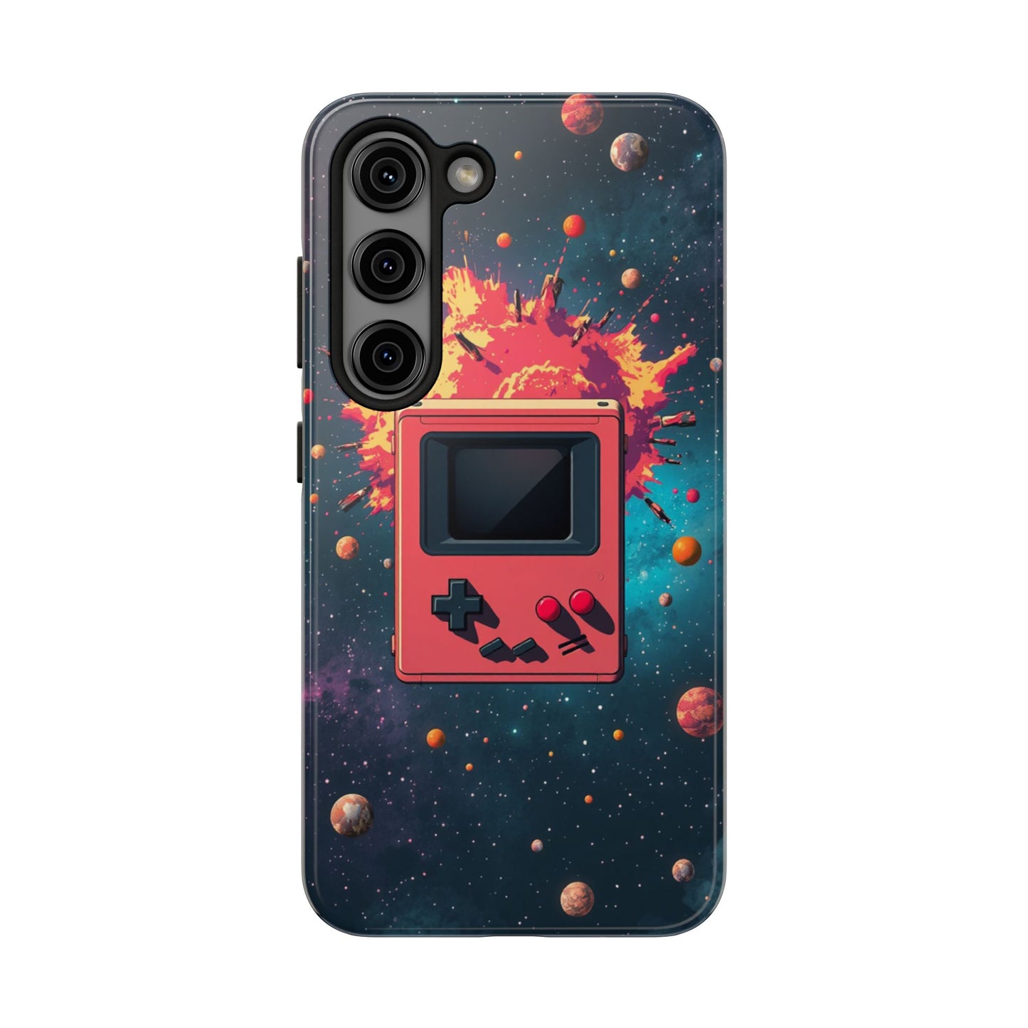 Retro Gaming Tough Phone Case - Space Adventure Design