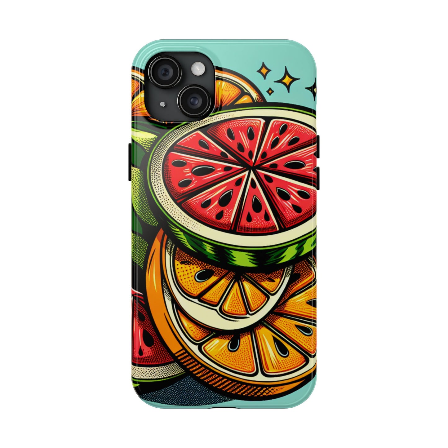 Vibrant Citrus Tough Phone Case - Fruit Slice Design - for iPhone