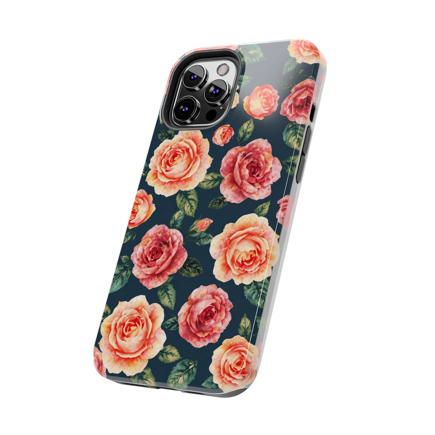 Floral Tough Phone Cases - Durable & Stylish New Age Rose Design - for iPhone