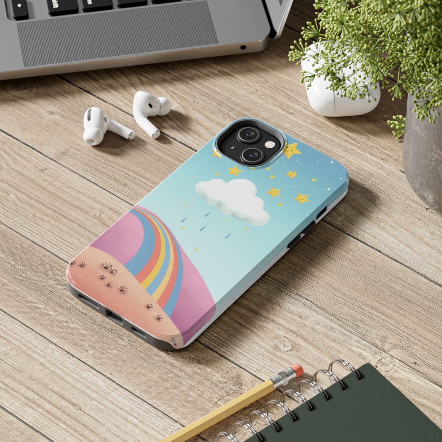 Colorful Rainbow Phone Case - Durable Tough Design for Adventurers