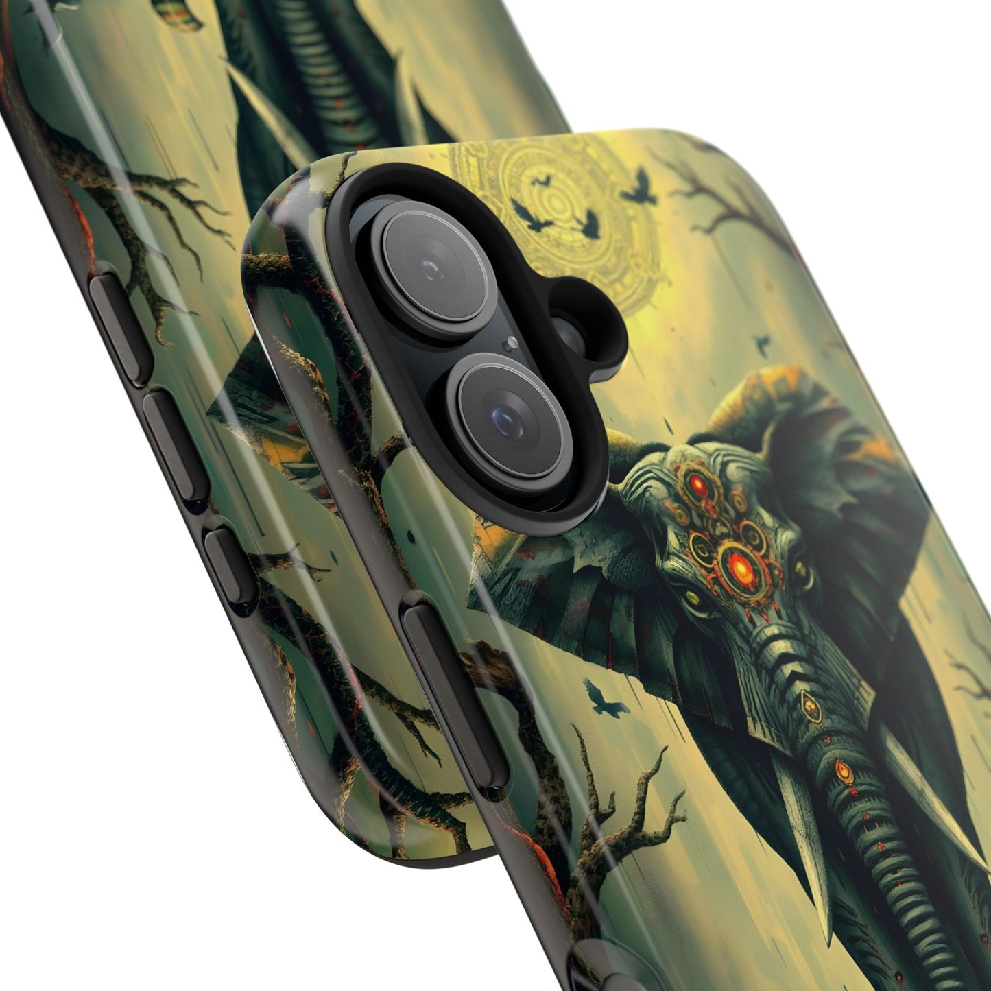 Mystical Forest Elephant Tough Phone Case | Vibrant Design for Nature Lovers - for iPhone