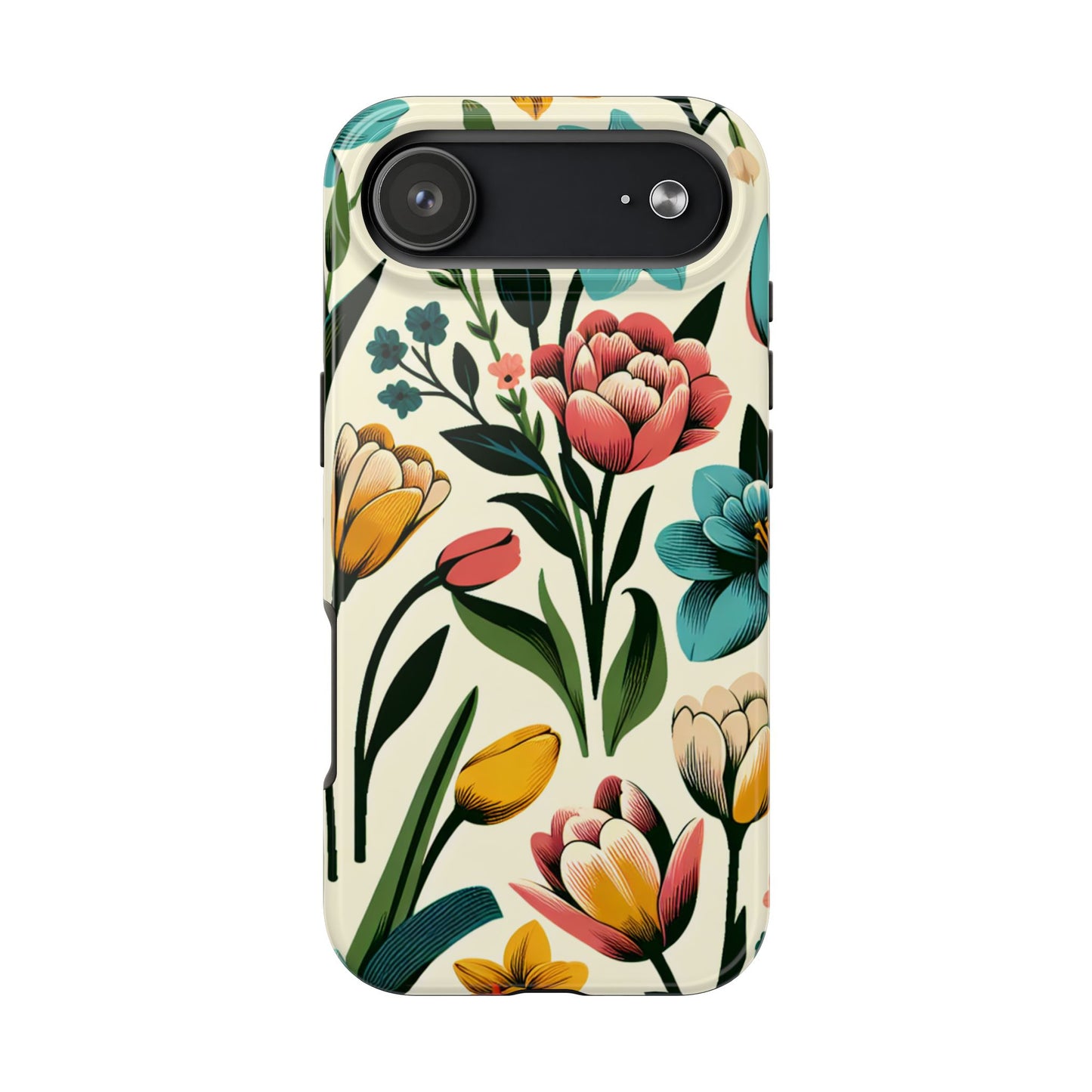 Floral Tough Phone Case - Vibrant Flower Design for Stylish Protection - for iPhone