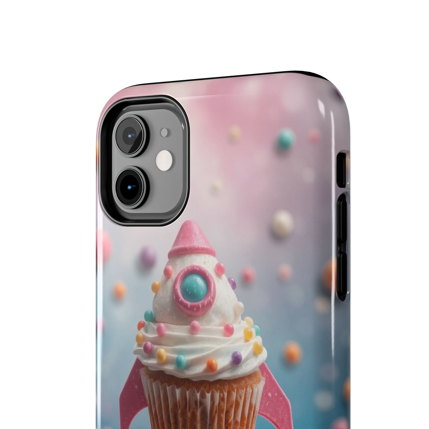 Whimsical Rocket Cupcake Phone Case - Fun Protective Case for Kids and Teens