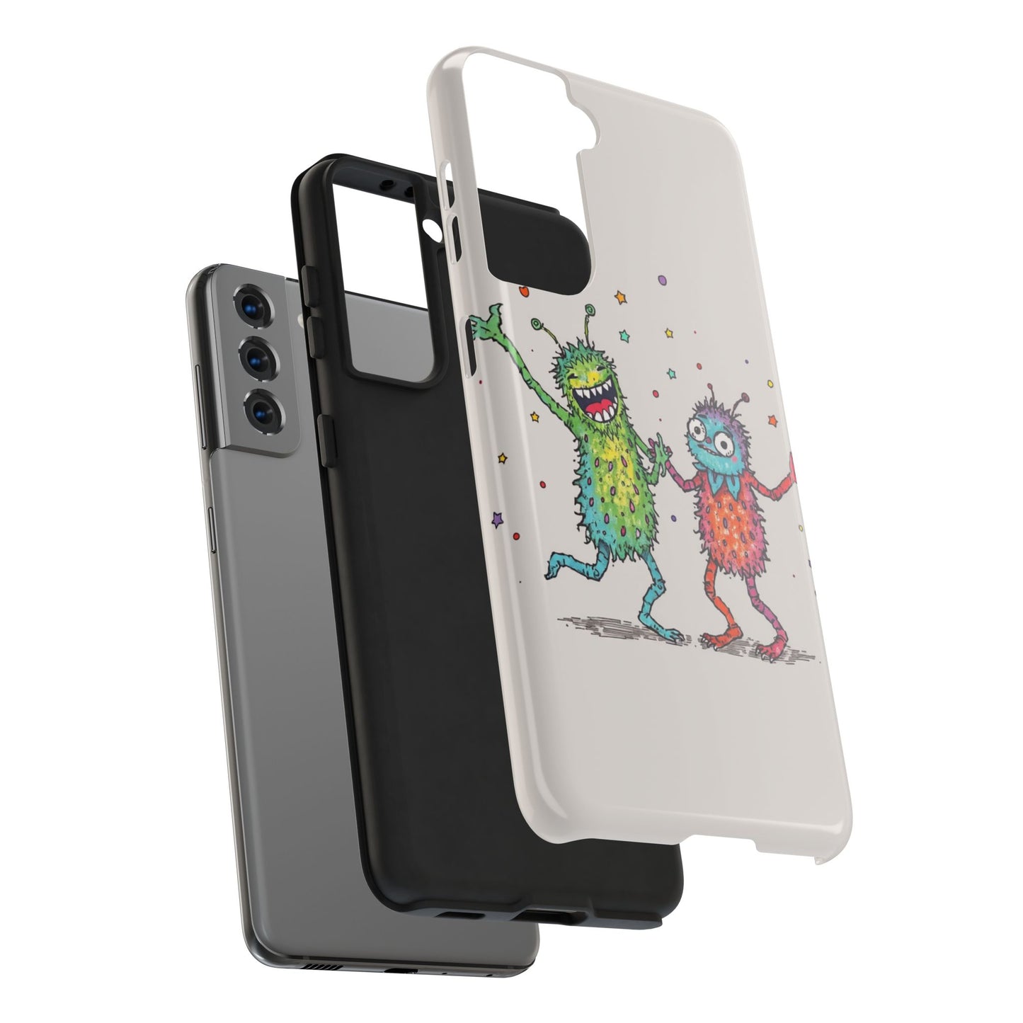 Colorful Monster Tough Phone Case - Fun and Playful Design