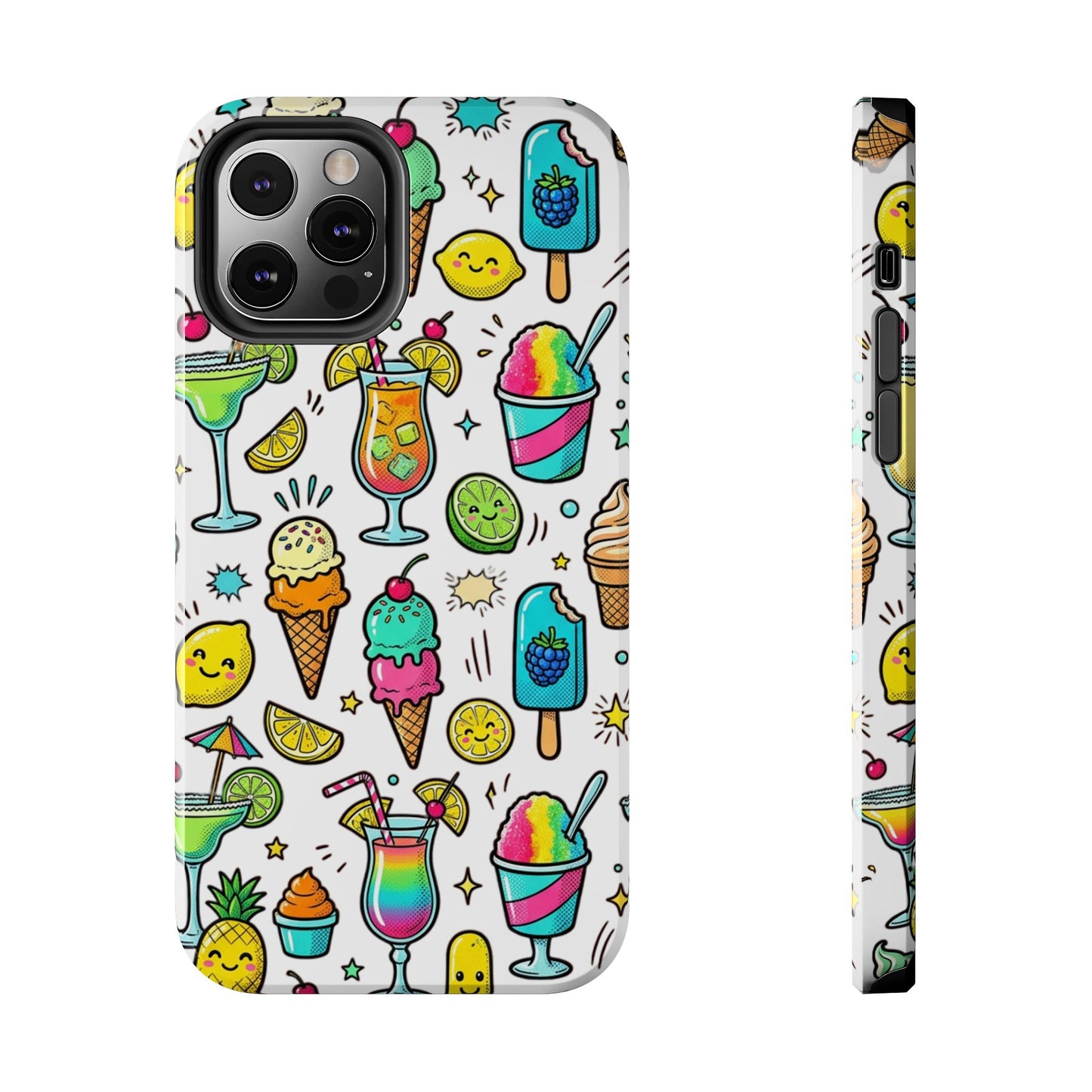Tough Phone Case — Summer Ice Cream & Cocktails Pattern