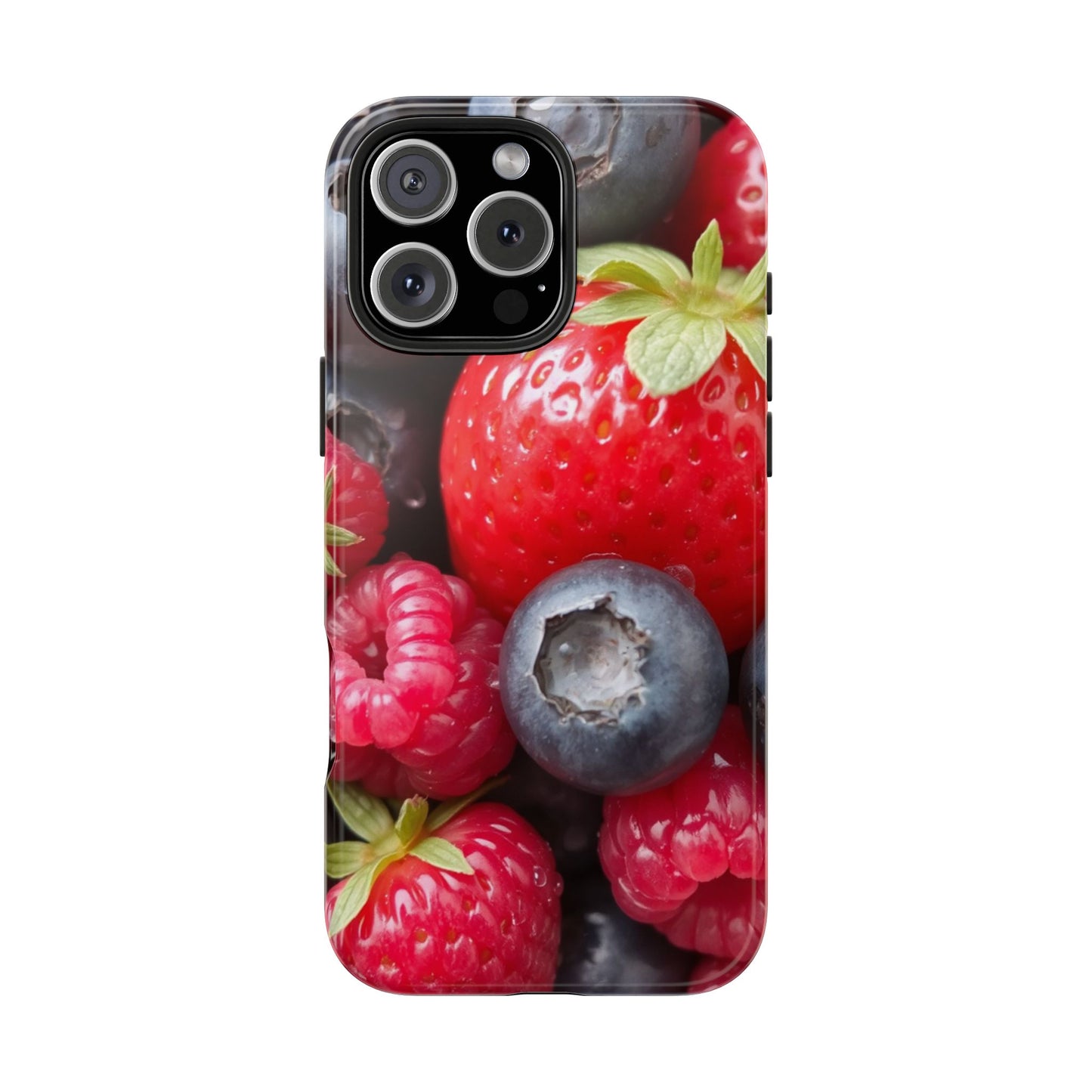 Fruit-Themed Tough Phone Case - Berry Burst Design