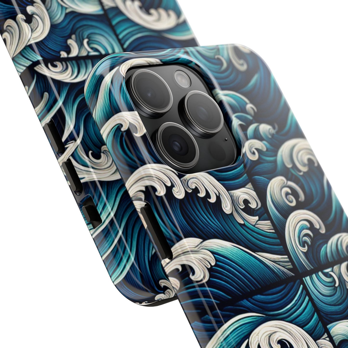 Ocean Waves Tough Phone Case - Durable Protection with Artistic Design - for iPhone