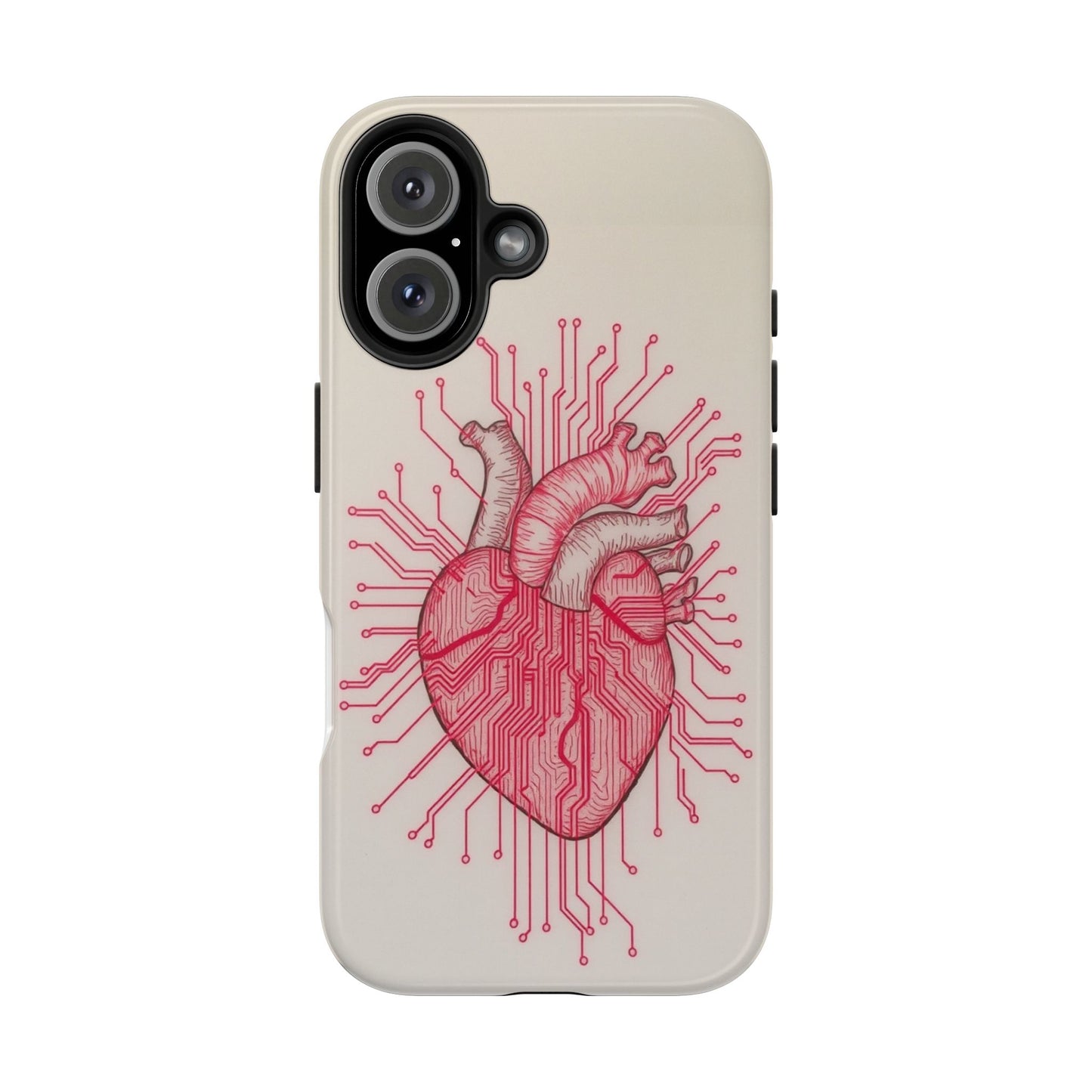 Heart Circuit Tough Phone Case – Unique Tech-Inspired Design for Tech Lovers